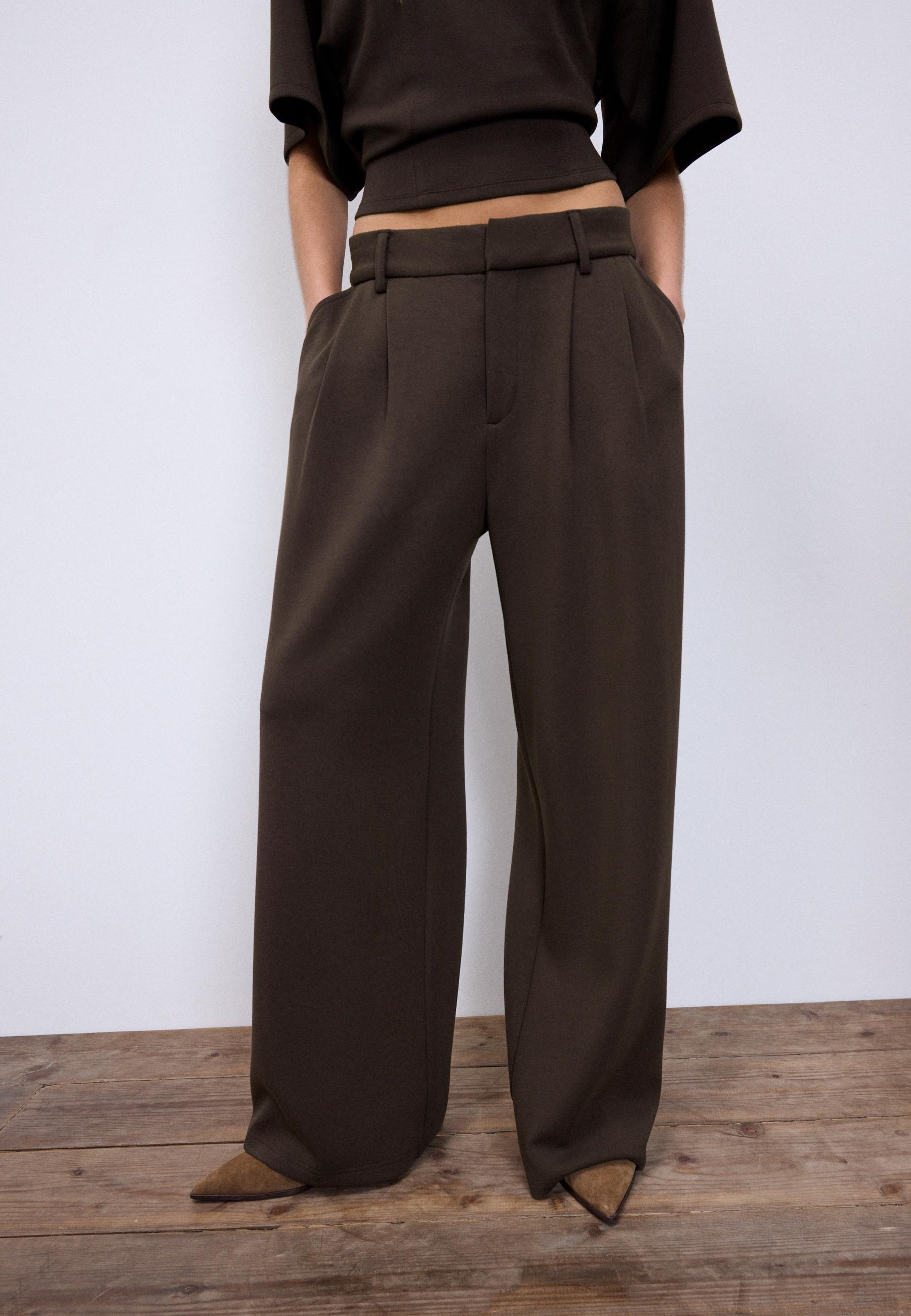 Soft-touch dress trousers - Women's fashion | Stradivarius Turkey