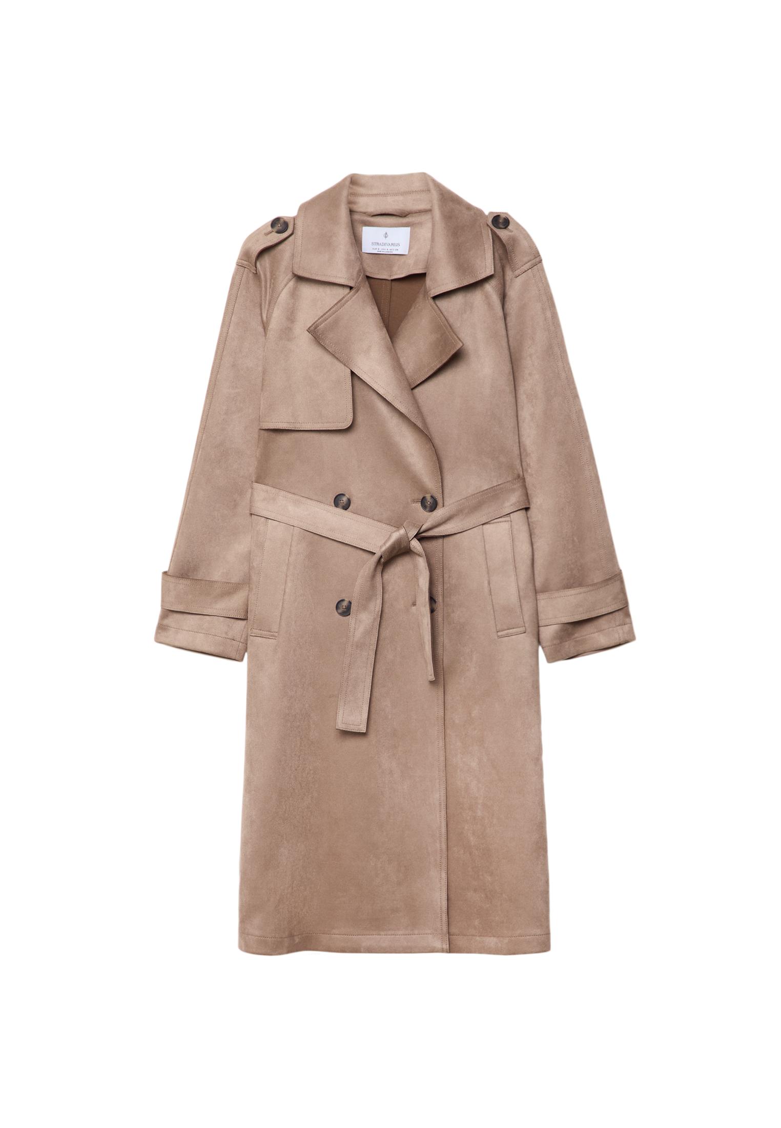 Muscularfit Faux Leather Long Trench Coats Men Vintage Suede