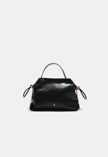 Small ruched crossbody bag — Black 1