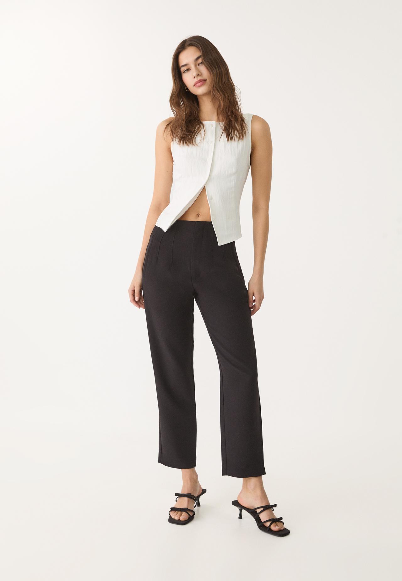 Darted smart trousers — Black
