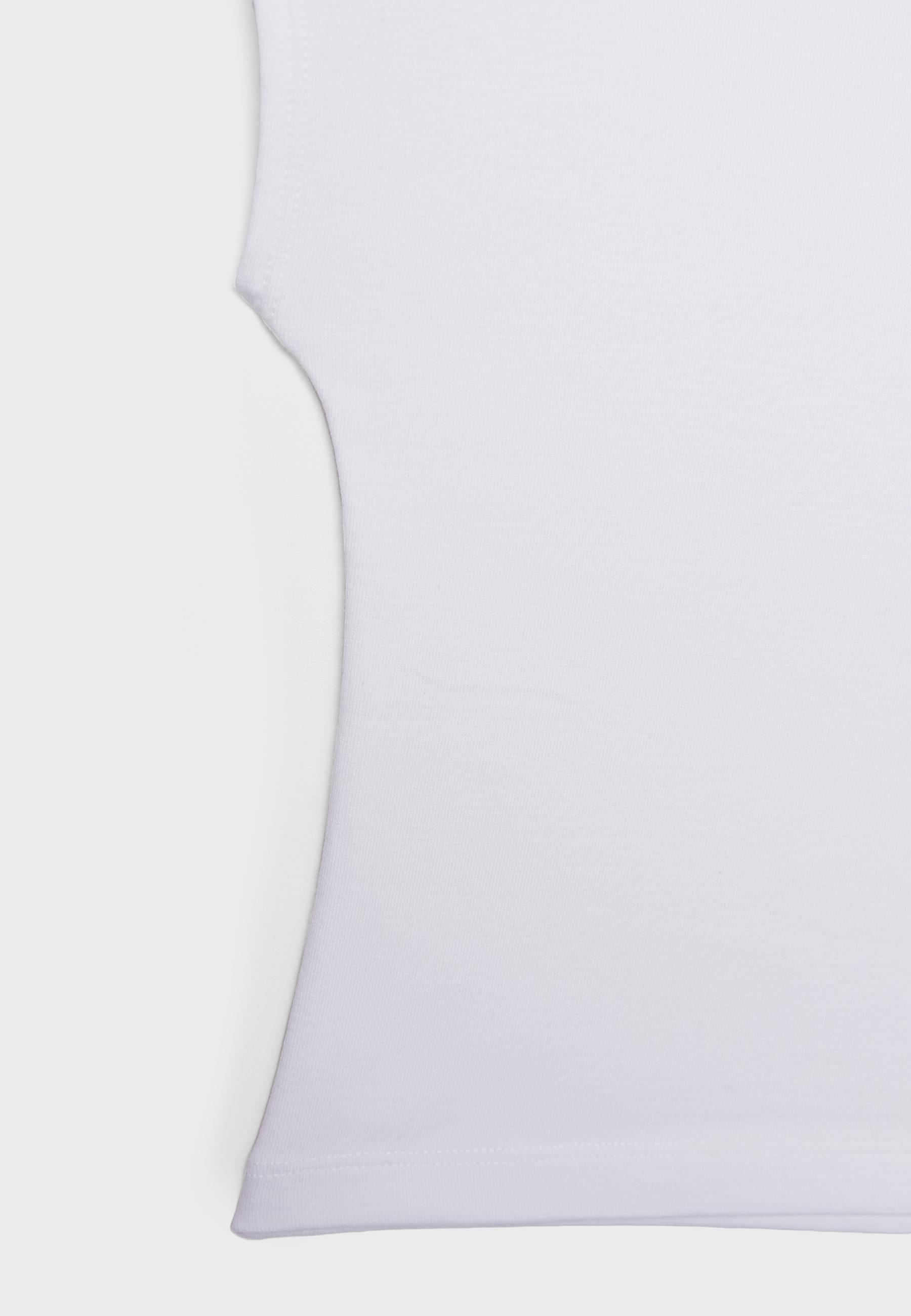 Cap sleeve cropped T-shirt — White
