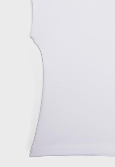 Cropped cap sleeve T-shirt — White 9