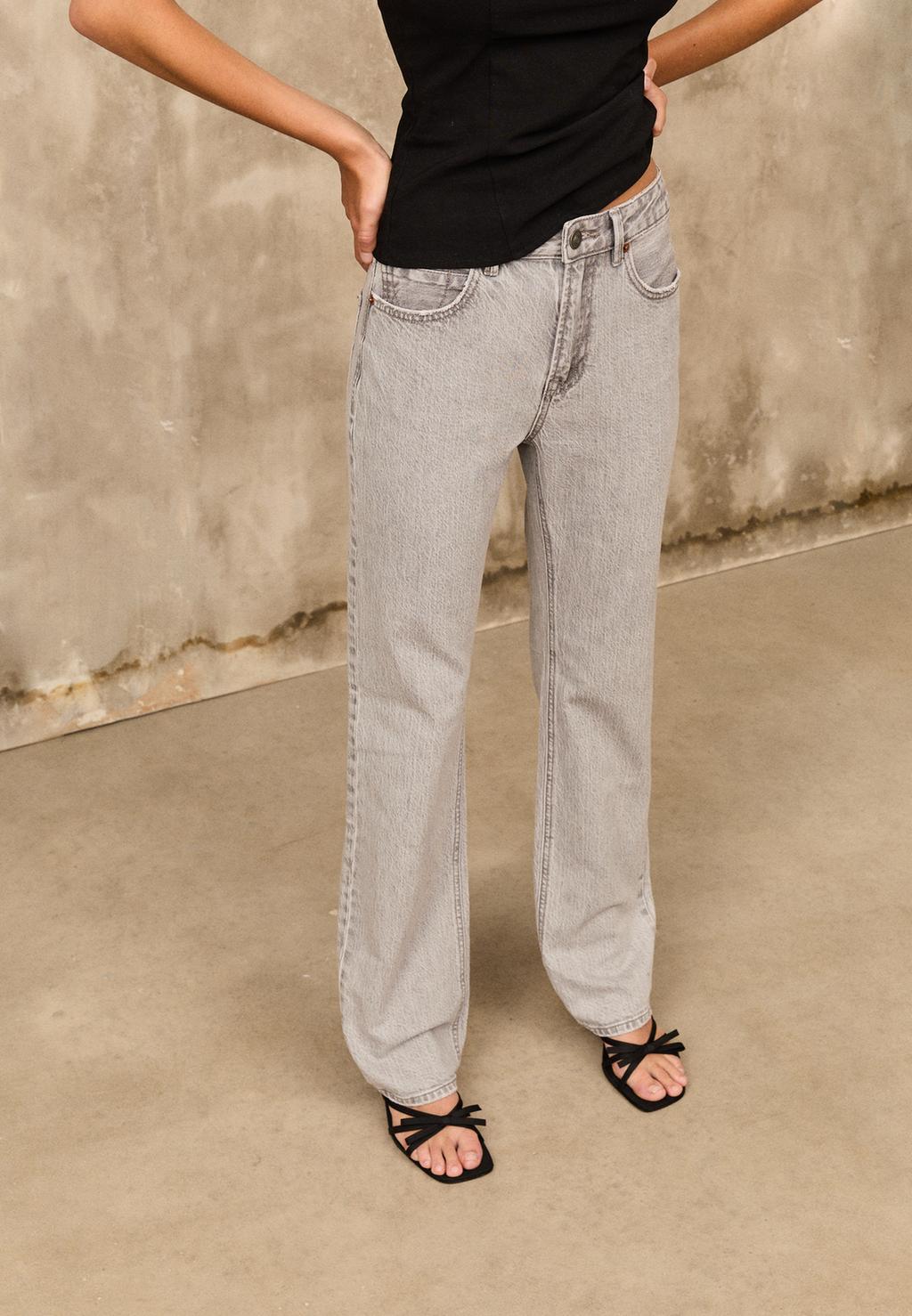 D98 Straight fit jeans med vintage-effekt