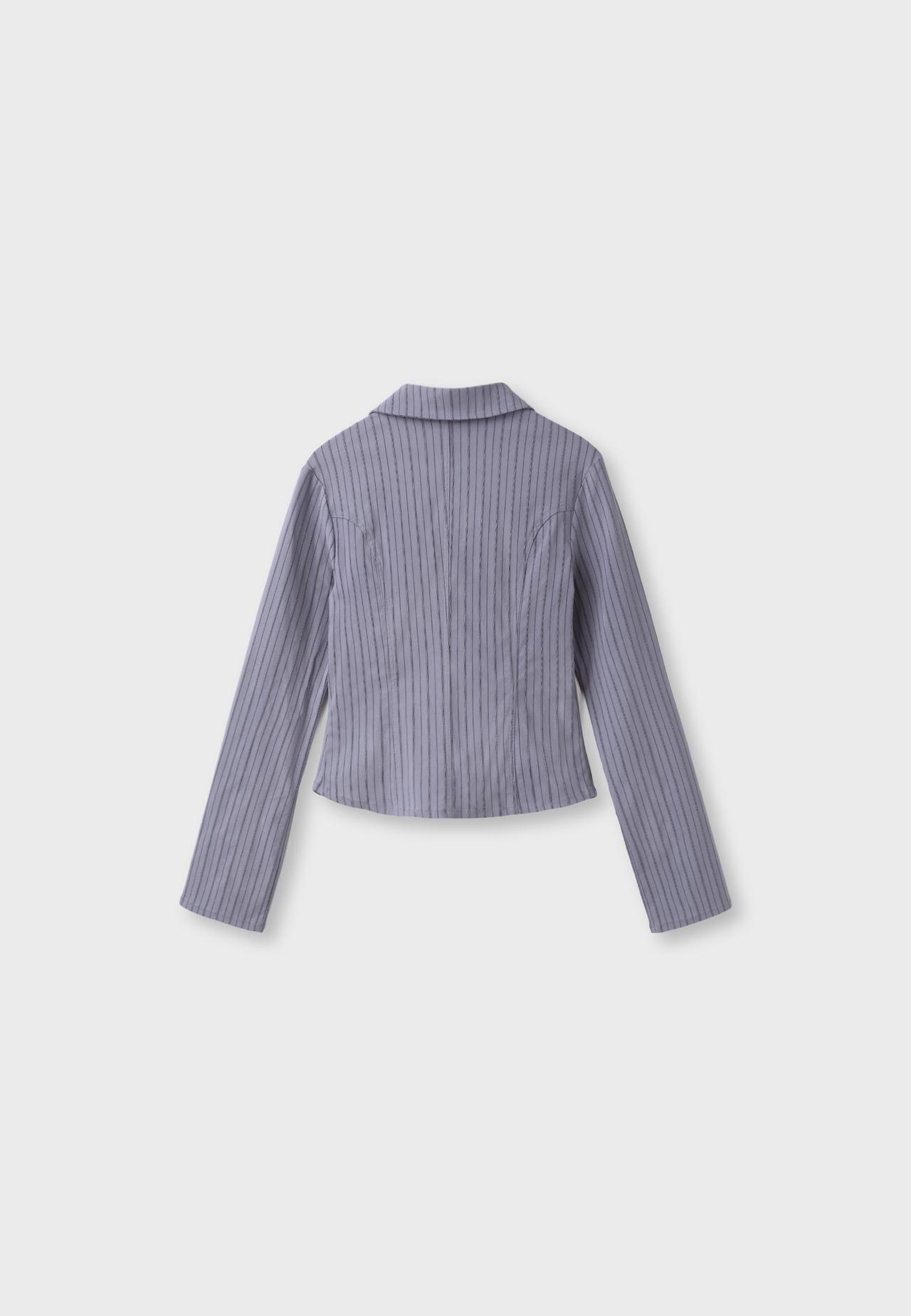 Button-up crossover shirt — Dark grey