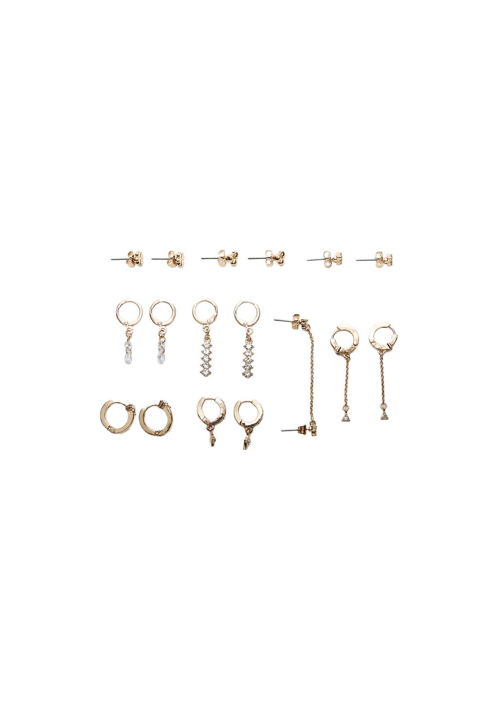 Set 9 pendientes cereza y brillos