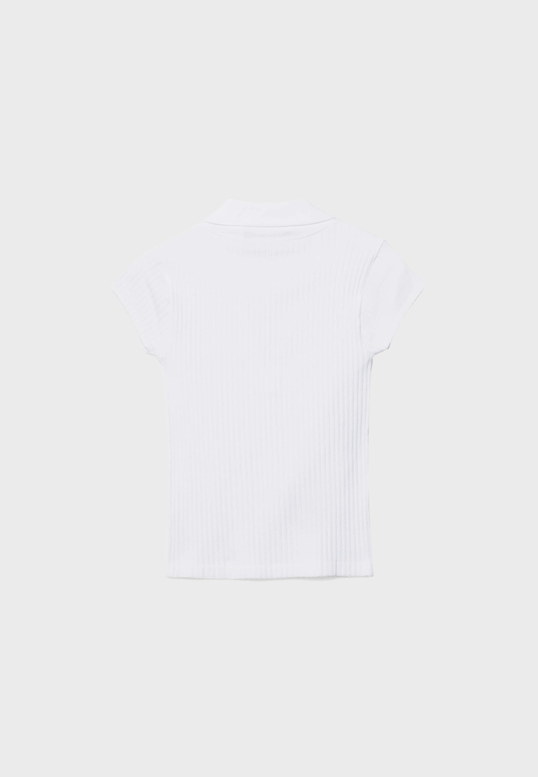 Basic seamless polo T-shirt — White