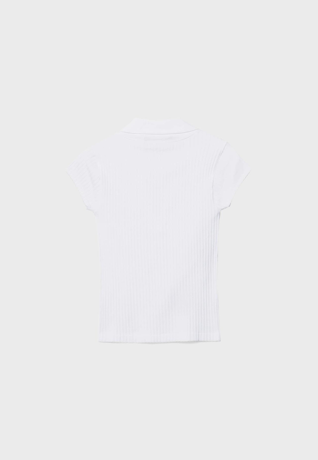 Basic seamless polo T-shirt — White