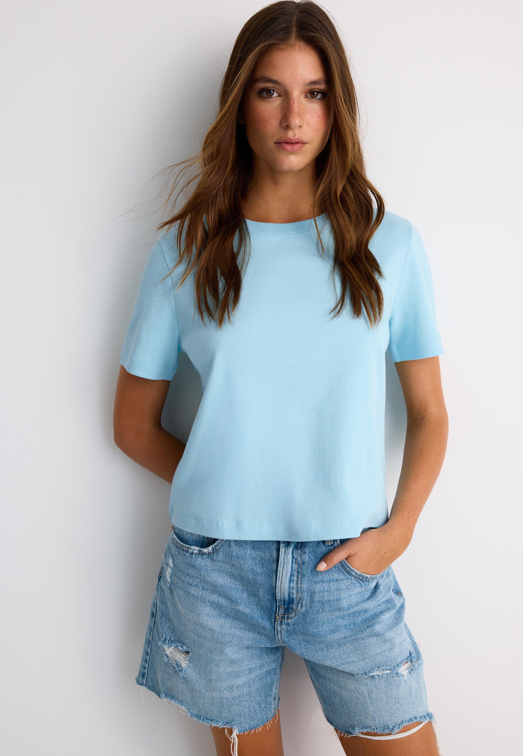 Basic regular fit kalın tişört