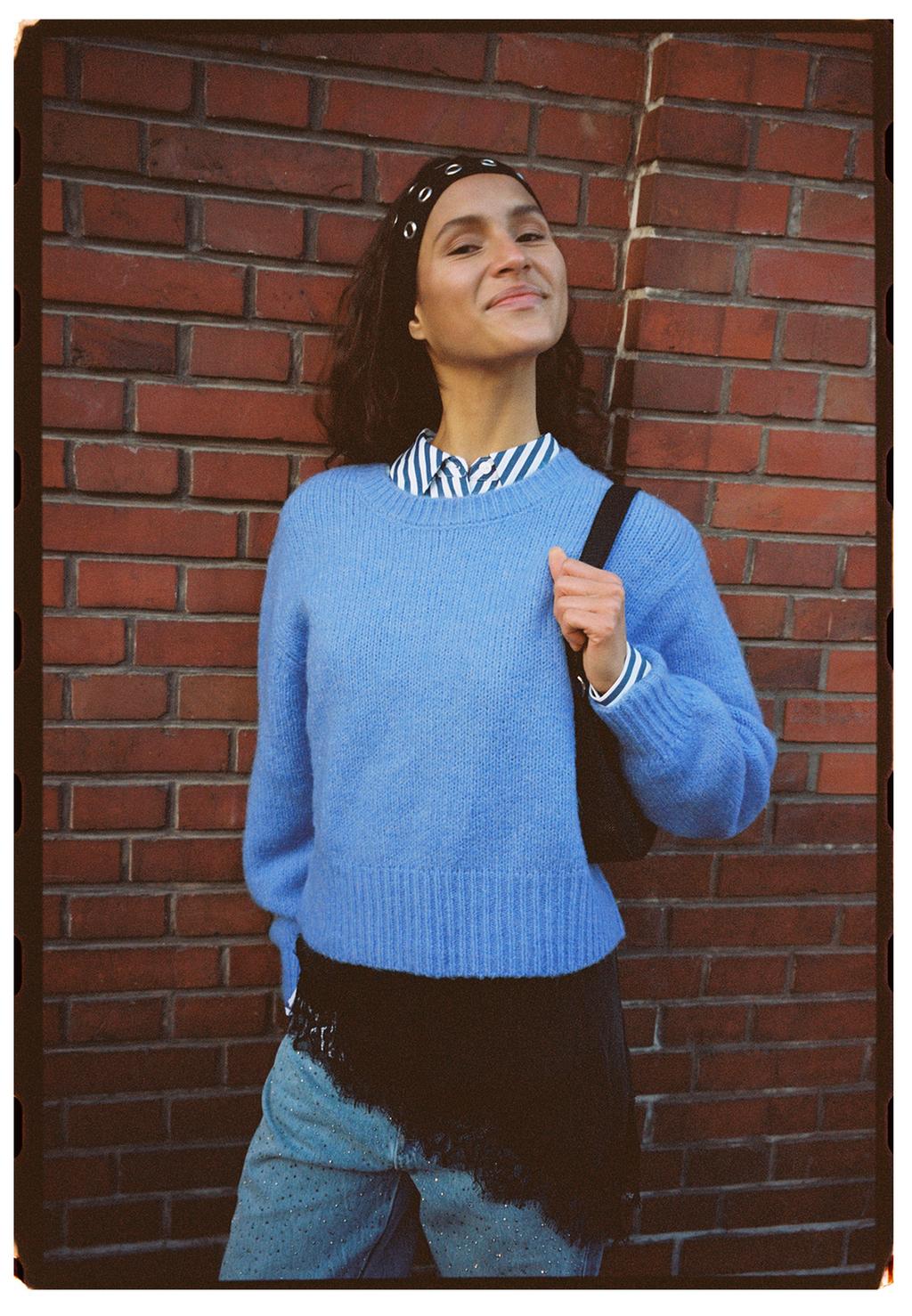 Soft-touch knitted jumper