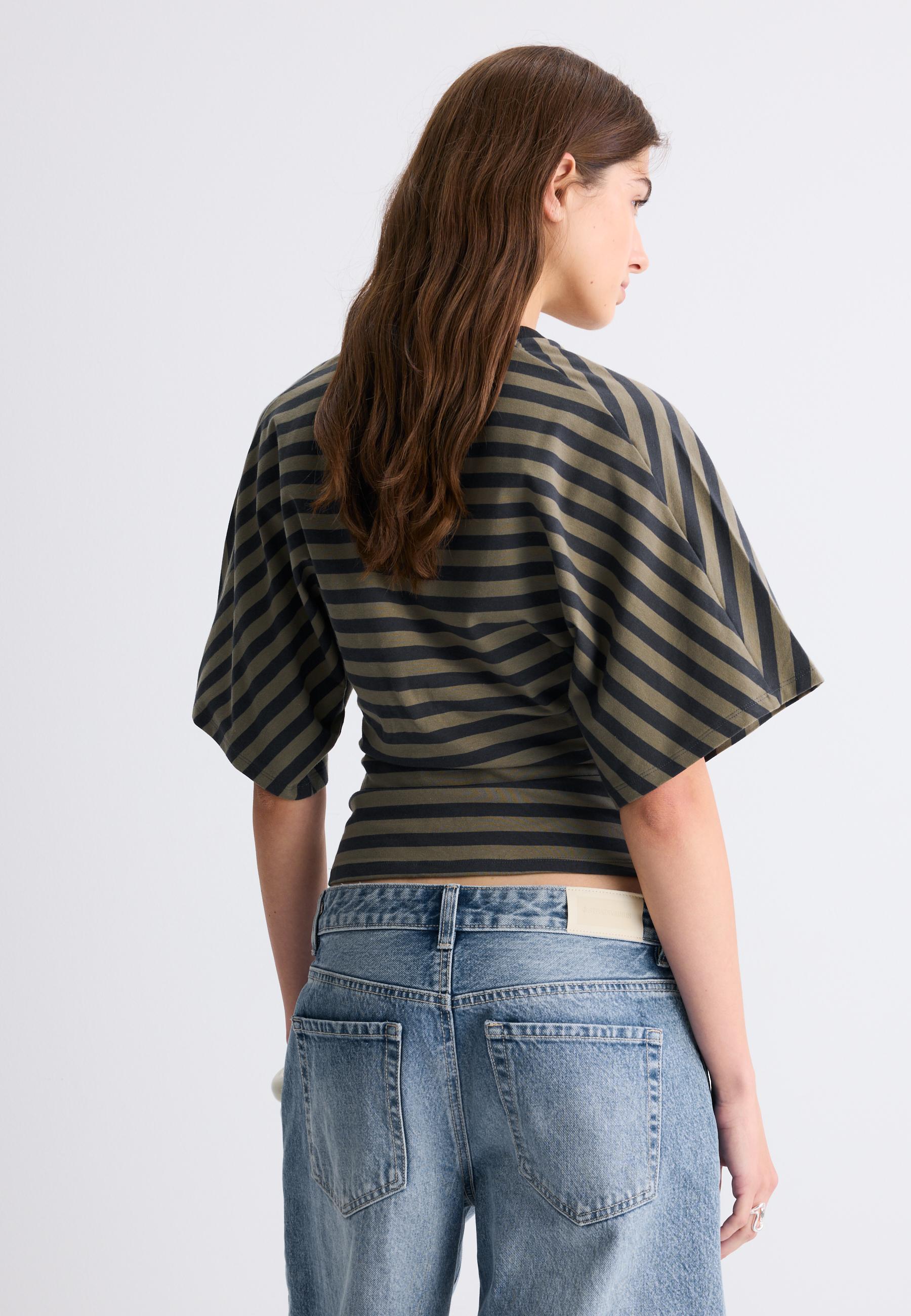 Striped Japanese sleeve T-shirt - Women's fashion | Stradivarius