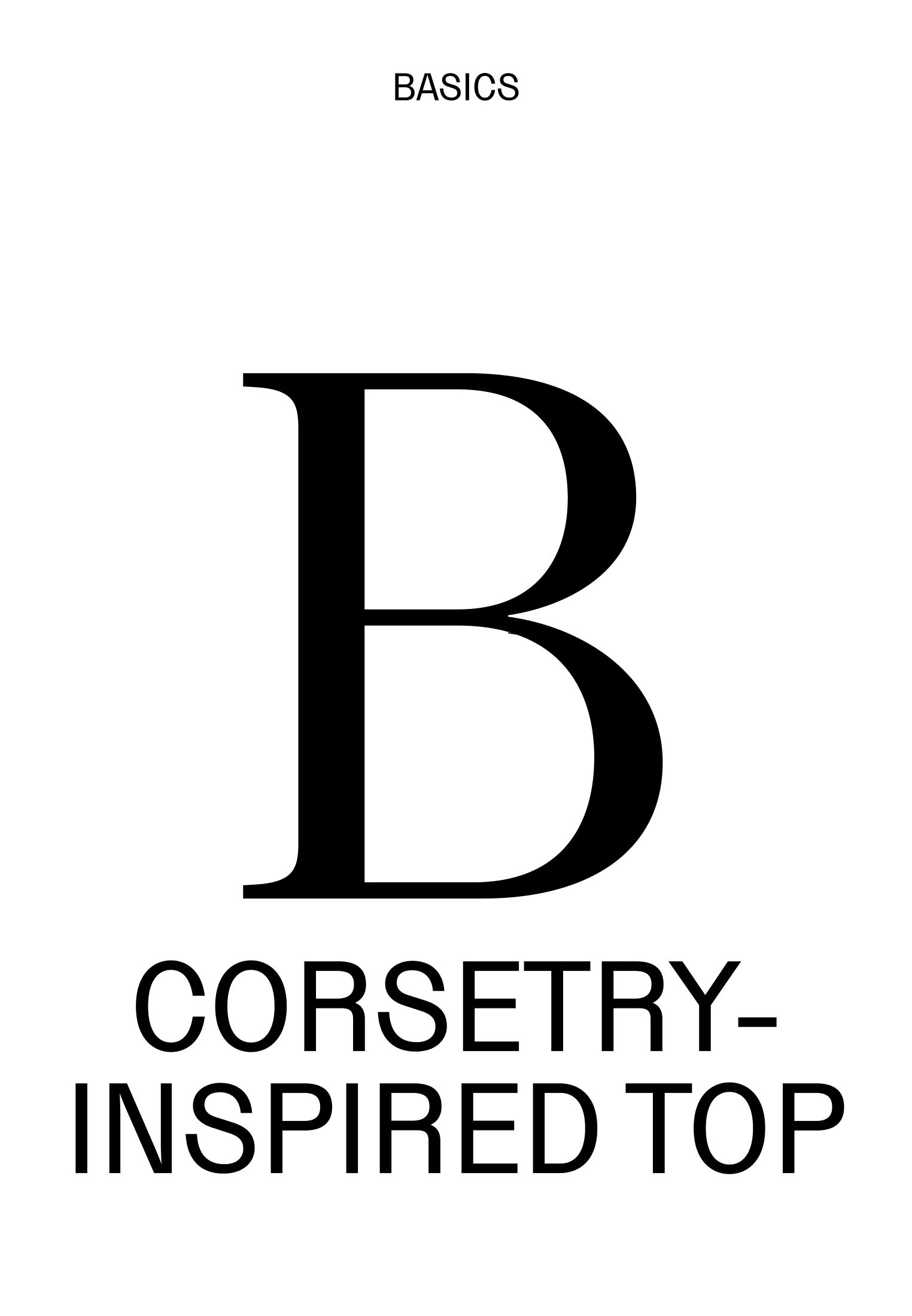Corsetry-inspired top — Black