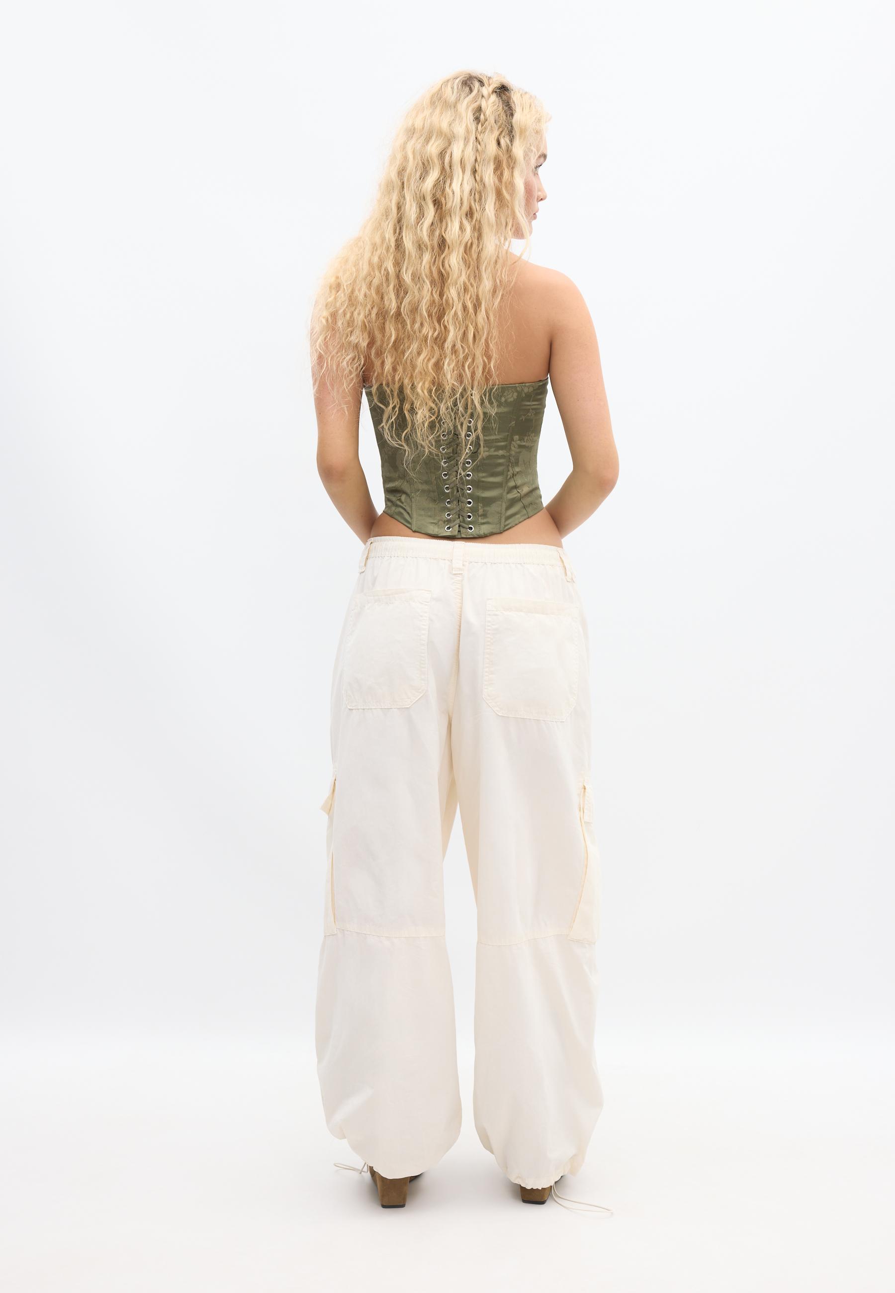 Stoperli poplin pantolon - Görsel 9