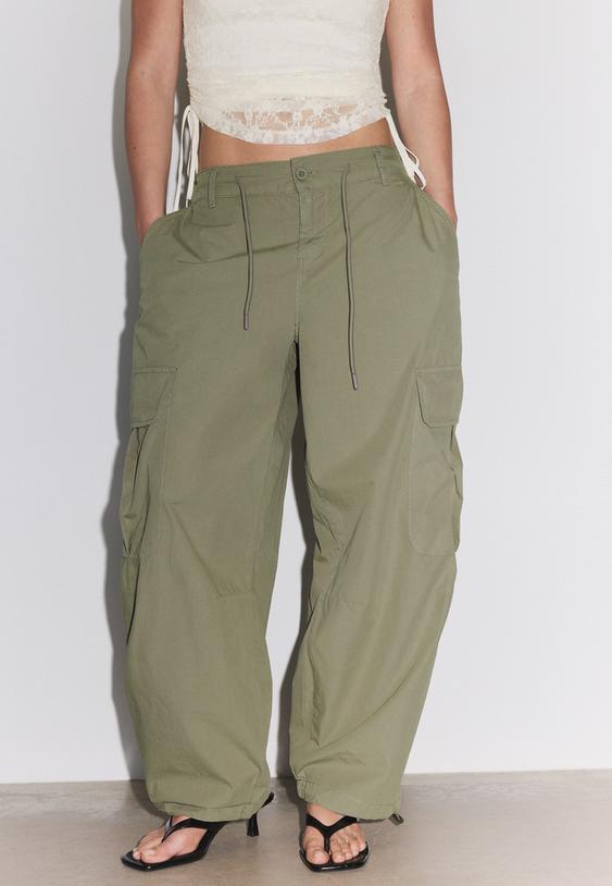 pantalon popelin cargo