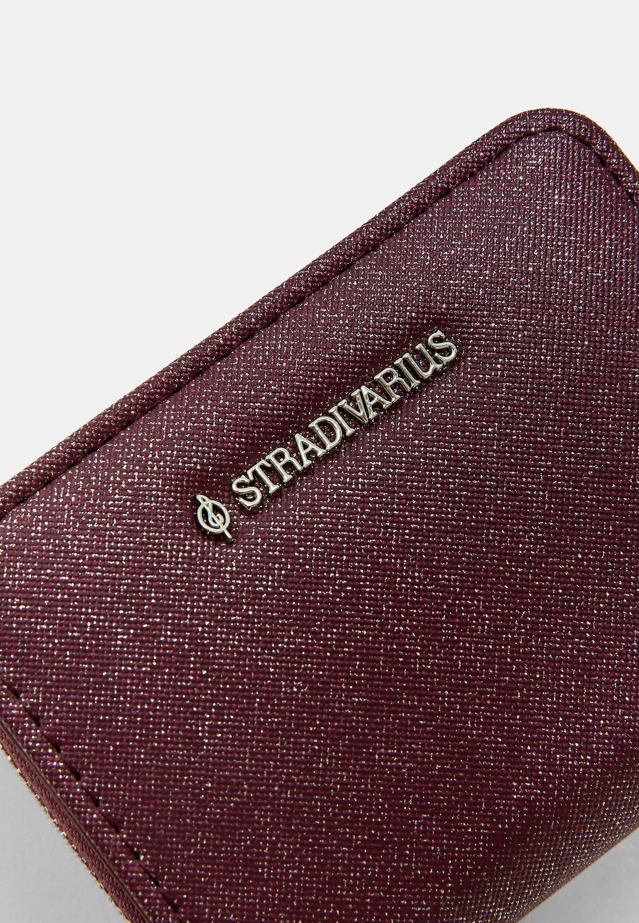 Shimmery rectangular purse — Burgundy