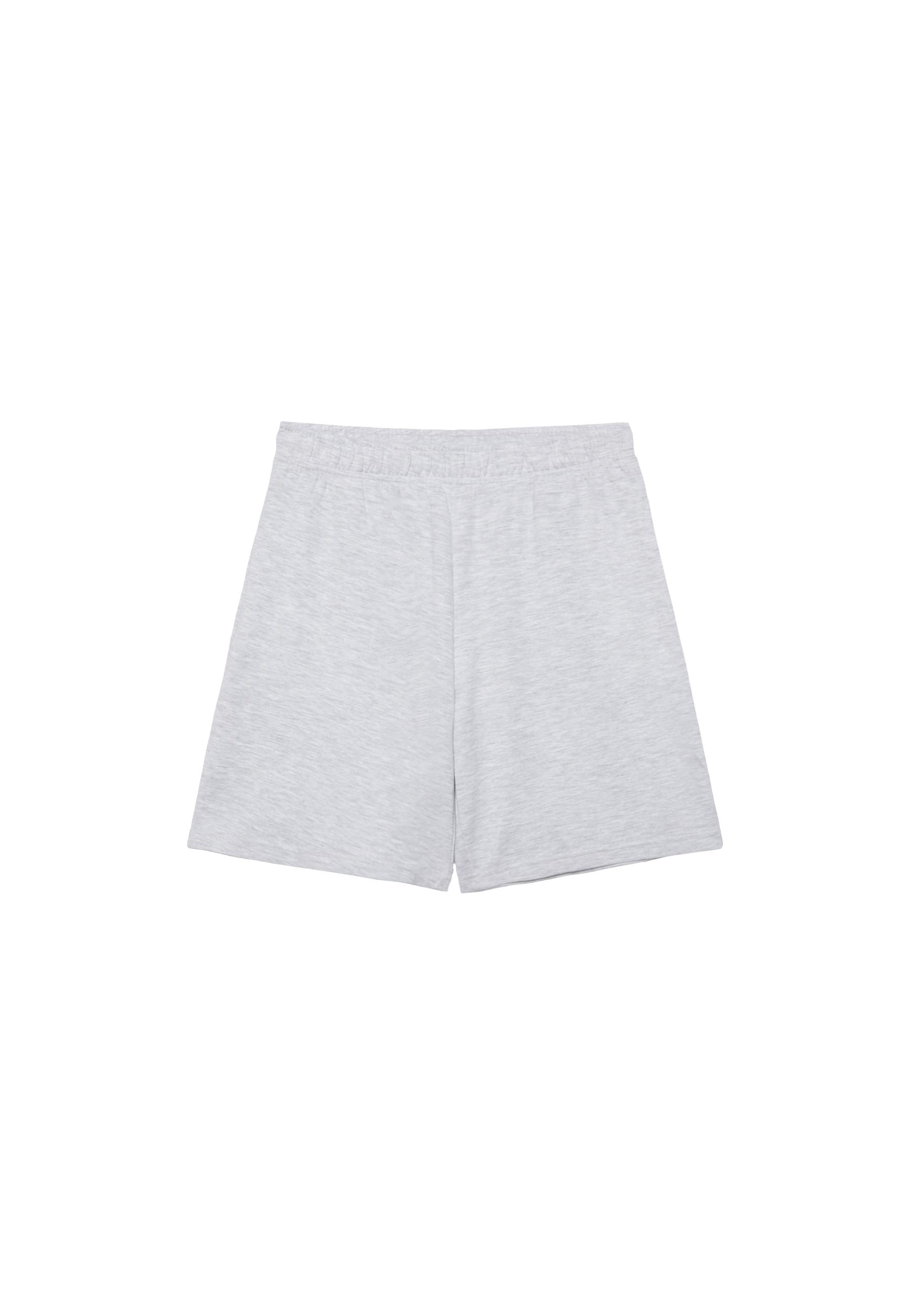 Plush Bermuda shorts — Grey melange