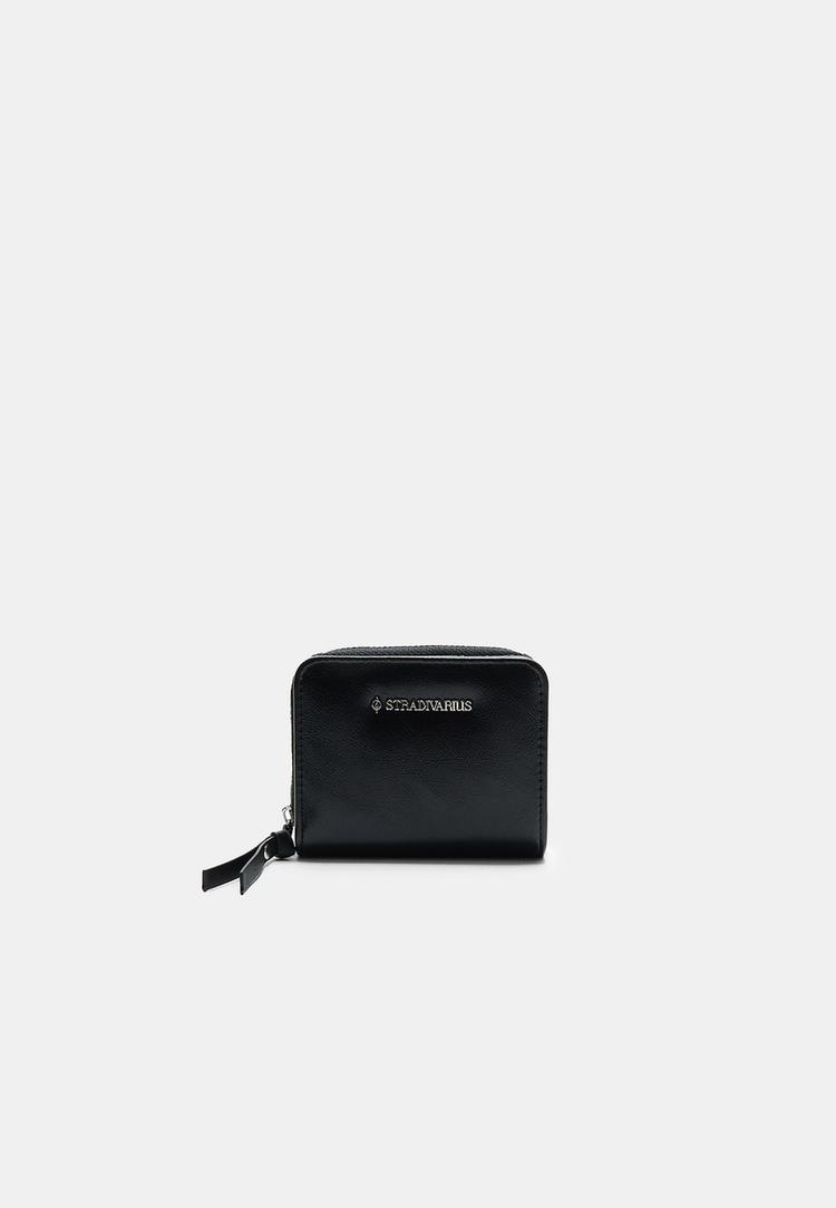 Stradivarius Portofel Cu Fermoar Negru Os