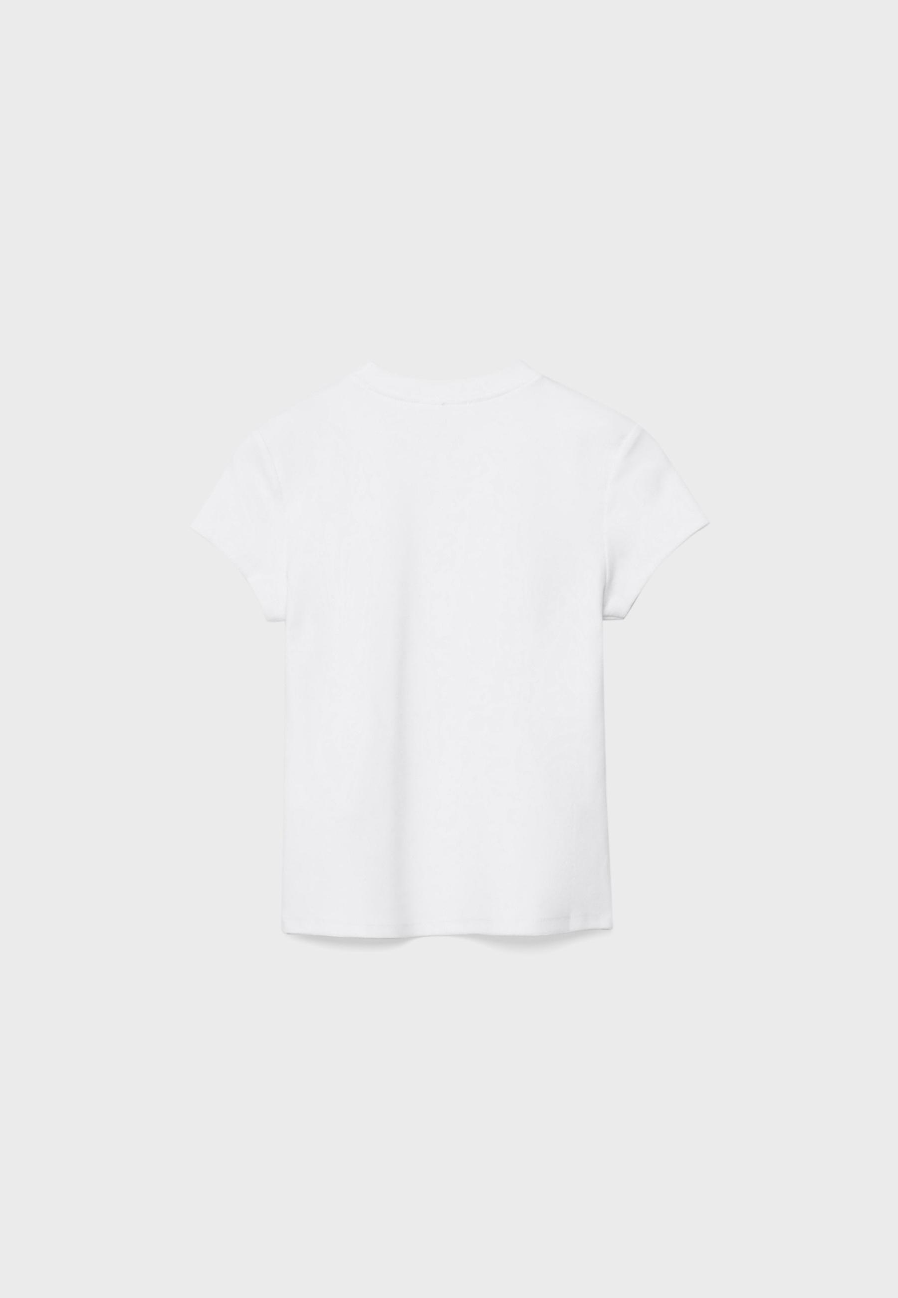 Basic round neck short sleeve T-shirt — White