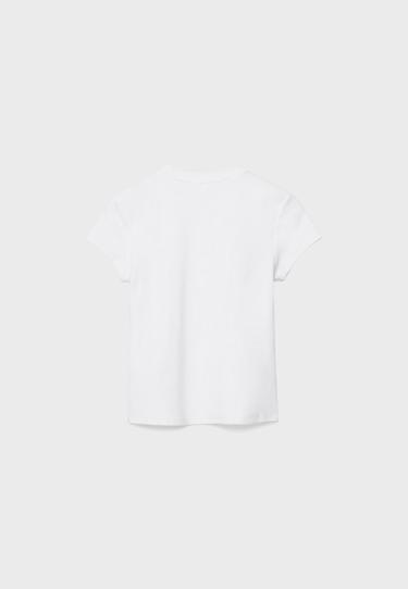 Basic round neck short sleeve T-shirt — White 7