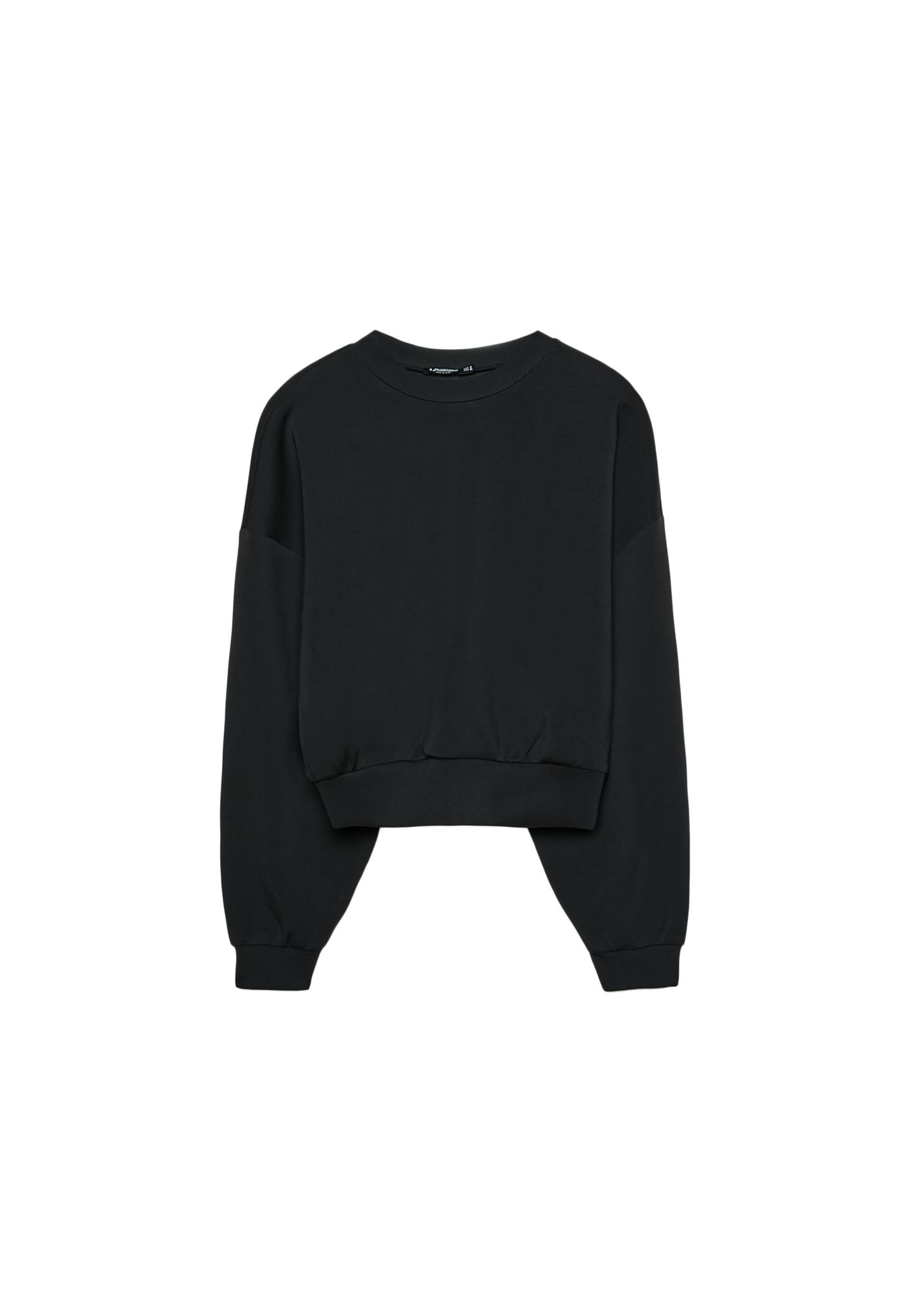 Yumuşak dokulu yarasa kollu sweatshirt - Görsel 10