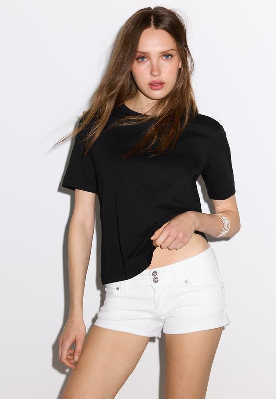 Basic regular fit kalın tişört - Görsel 4