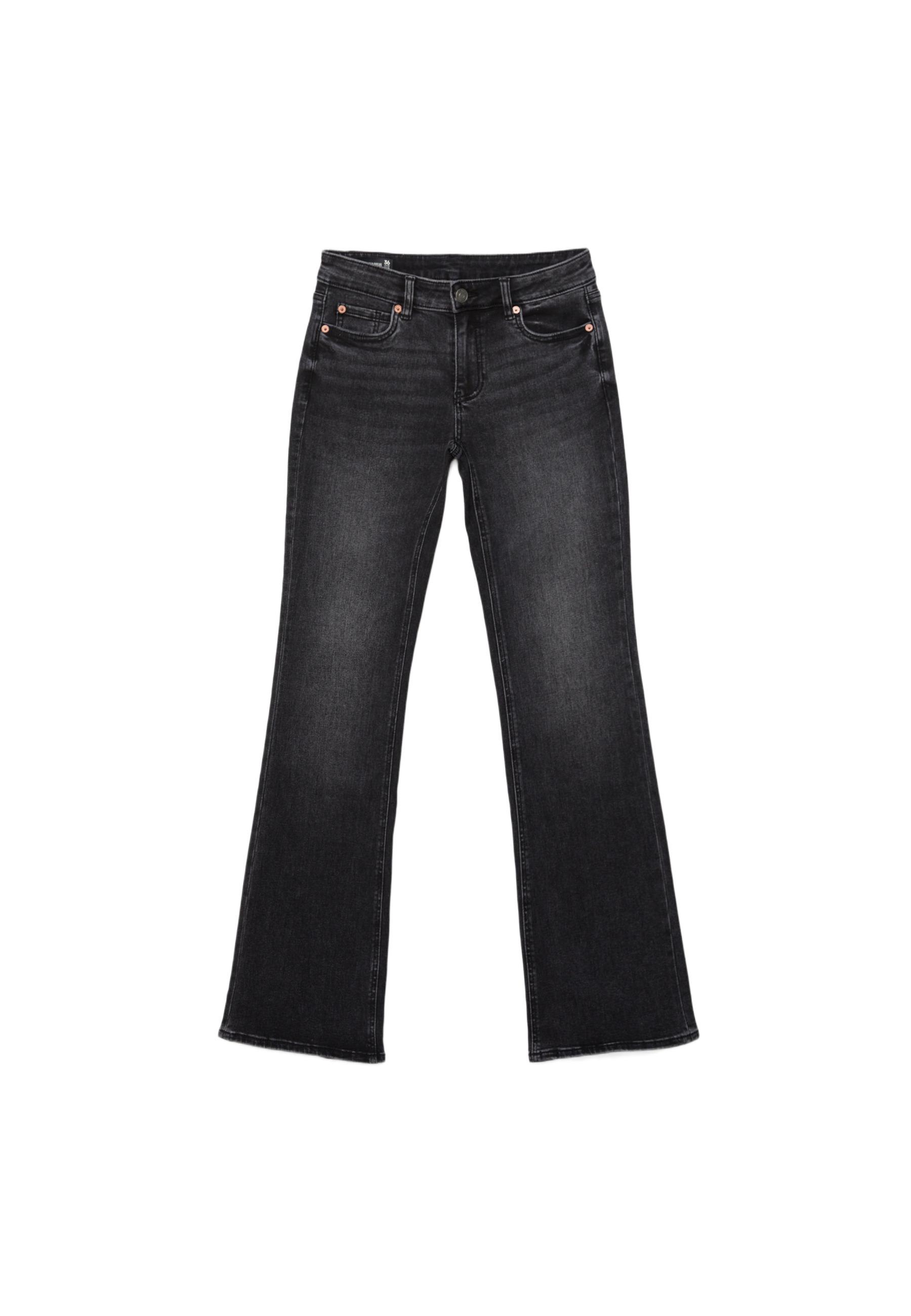 D67 Slim bootcut jeans — BLACK DENIM WASHED EFFECT