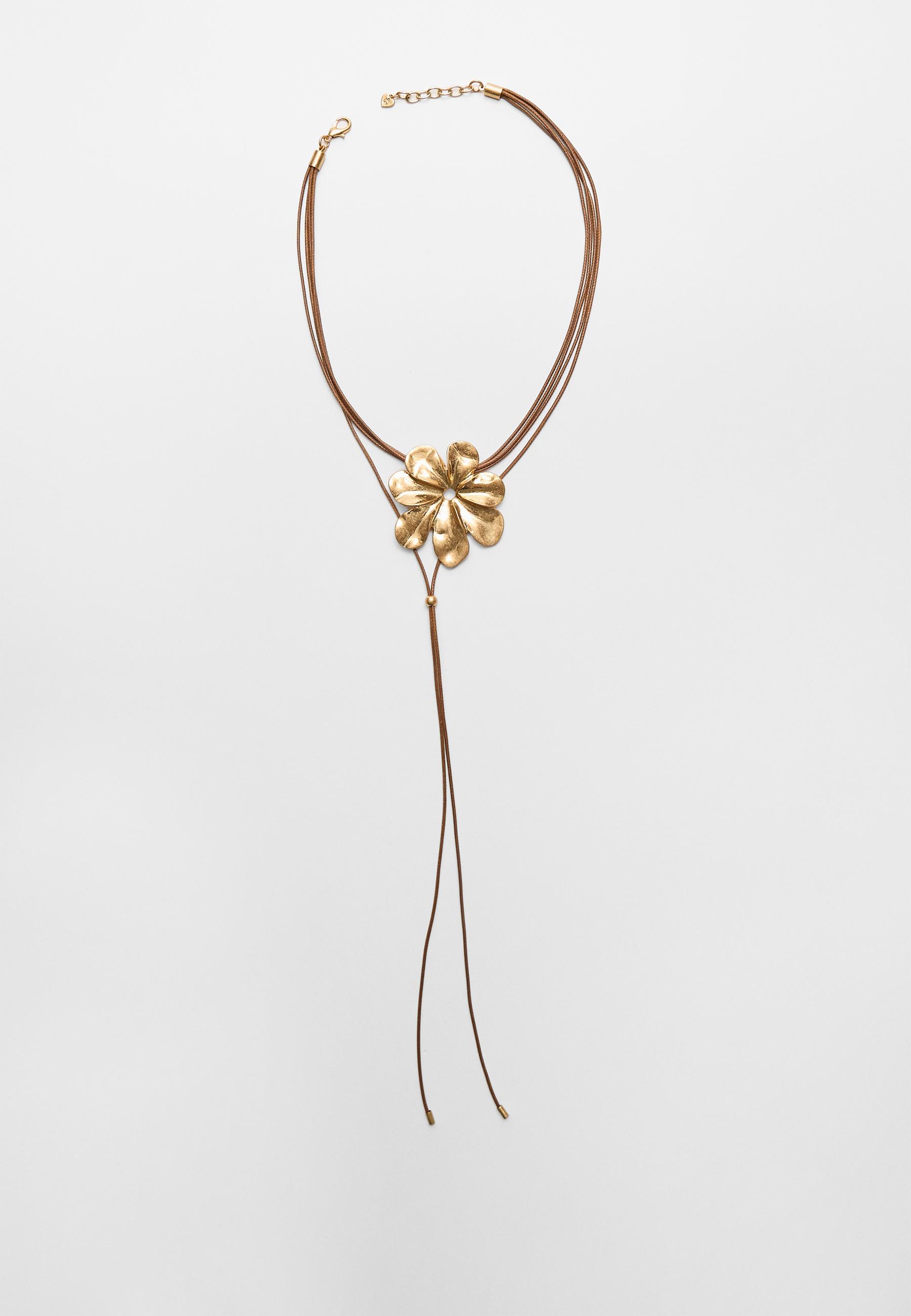 Collar cordón flor