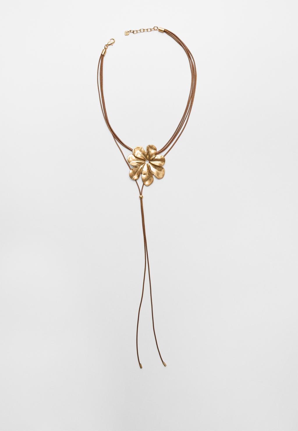 Collier cordon fleur