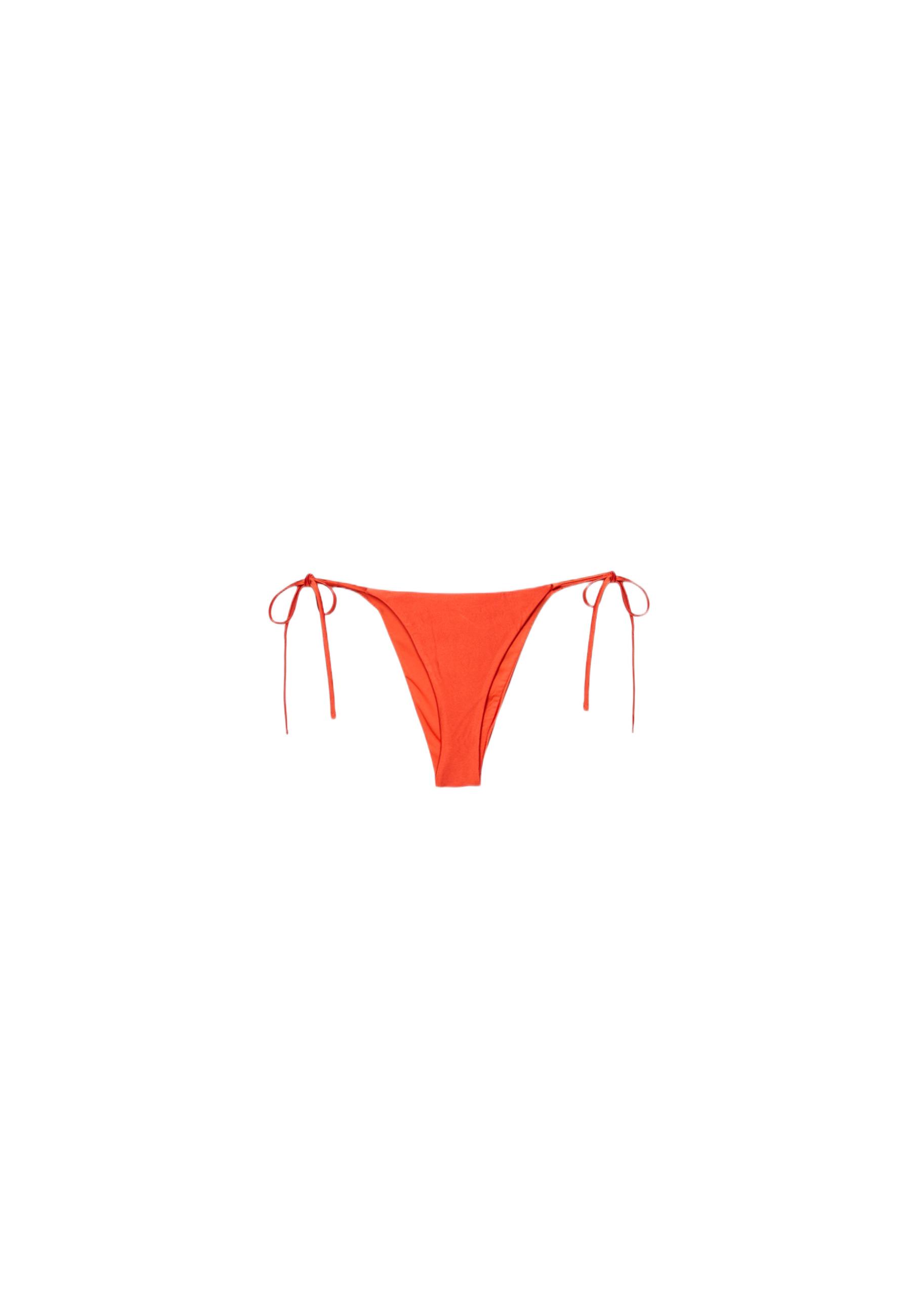Satin Brazilian bikini briefs — Orange