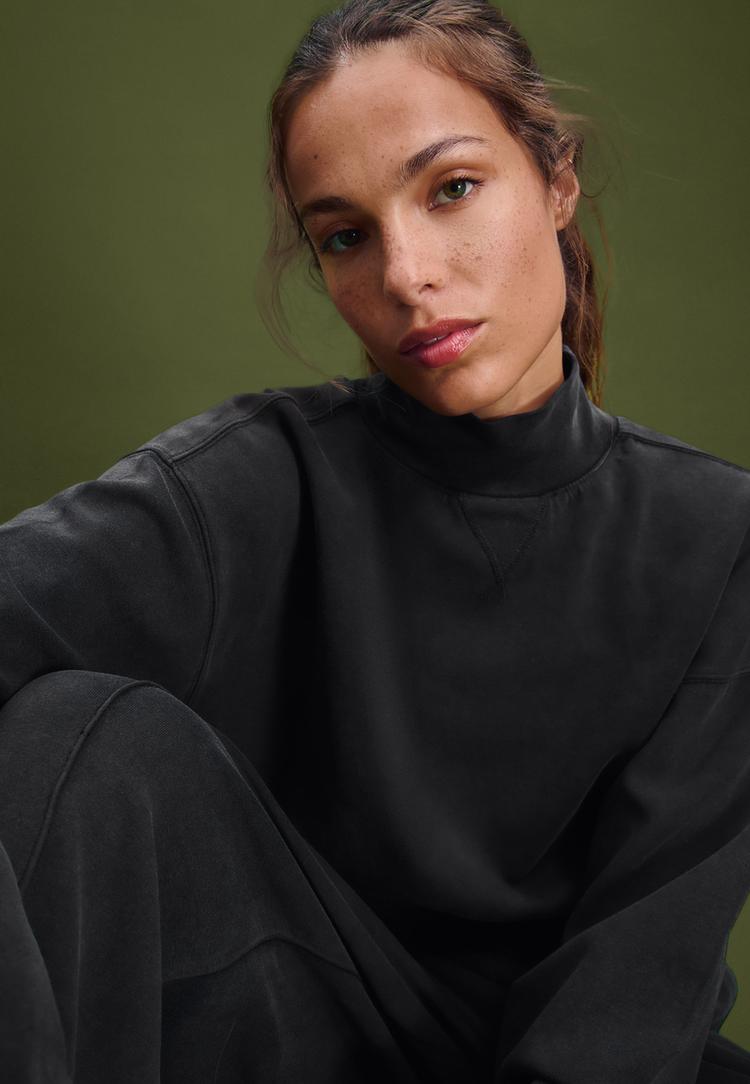 dik yaka onterlok sweatshirt
