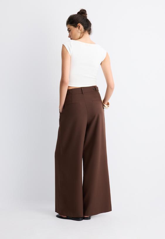 pantalon vestir wide botones ajustables
