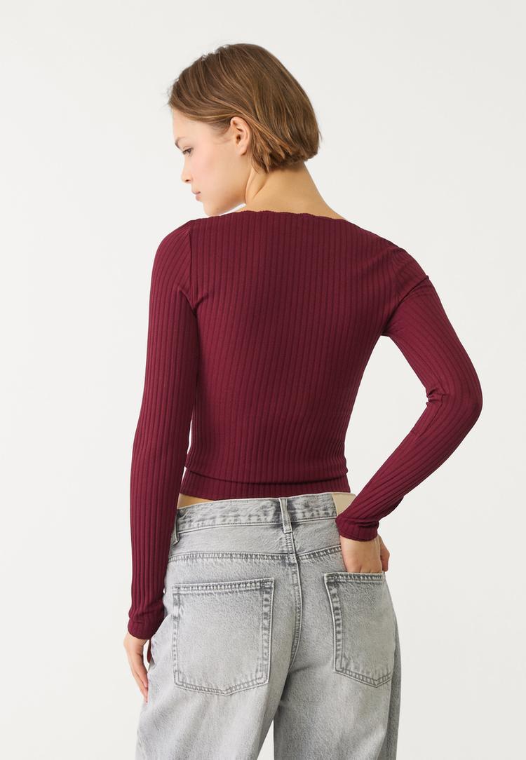 camiseta escote pico seamless