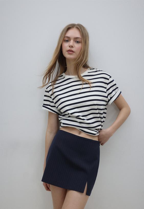 Yan yırtmaçlı şort etek - Görsel 3