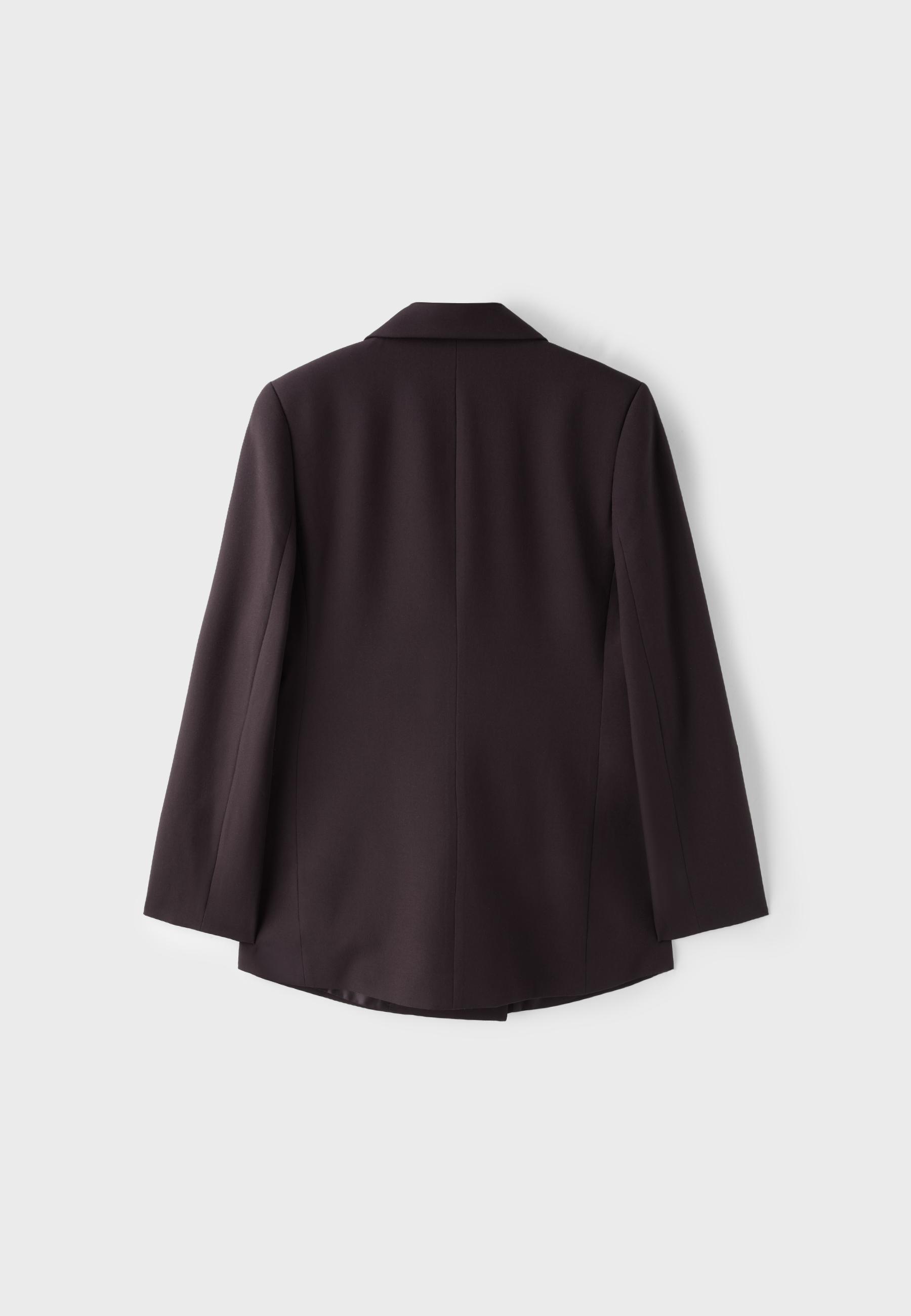Straight buttoned blazer — Brown