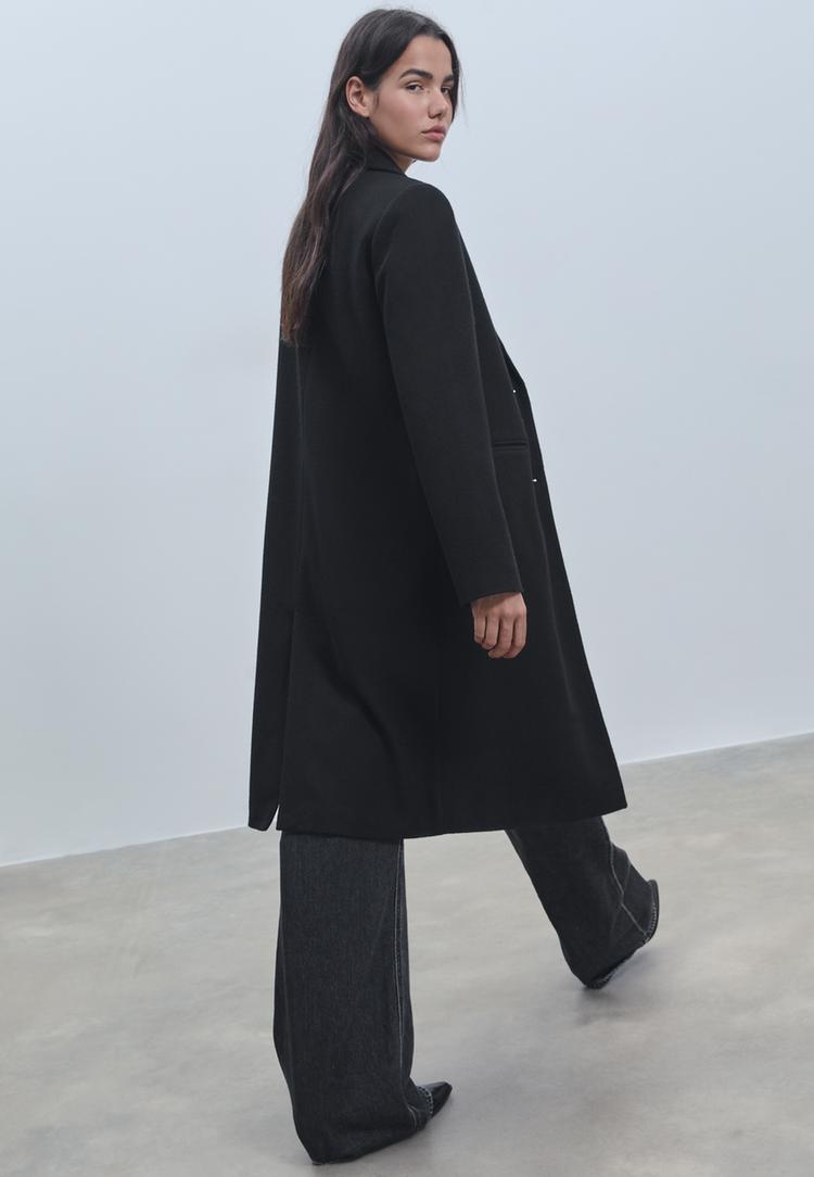 manteau long droit