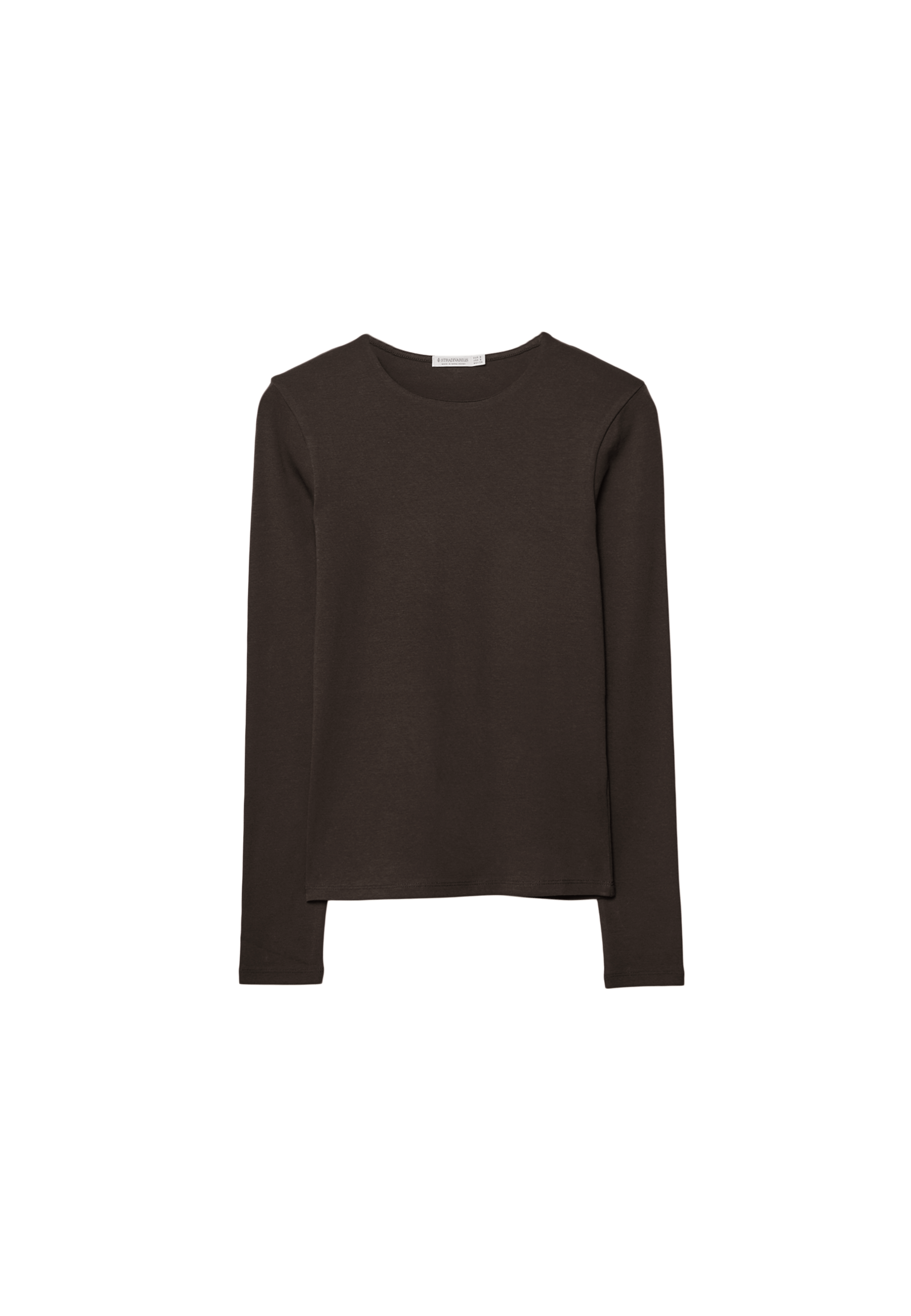 Basic long sleeve T-shirt — Brown