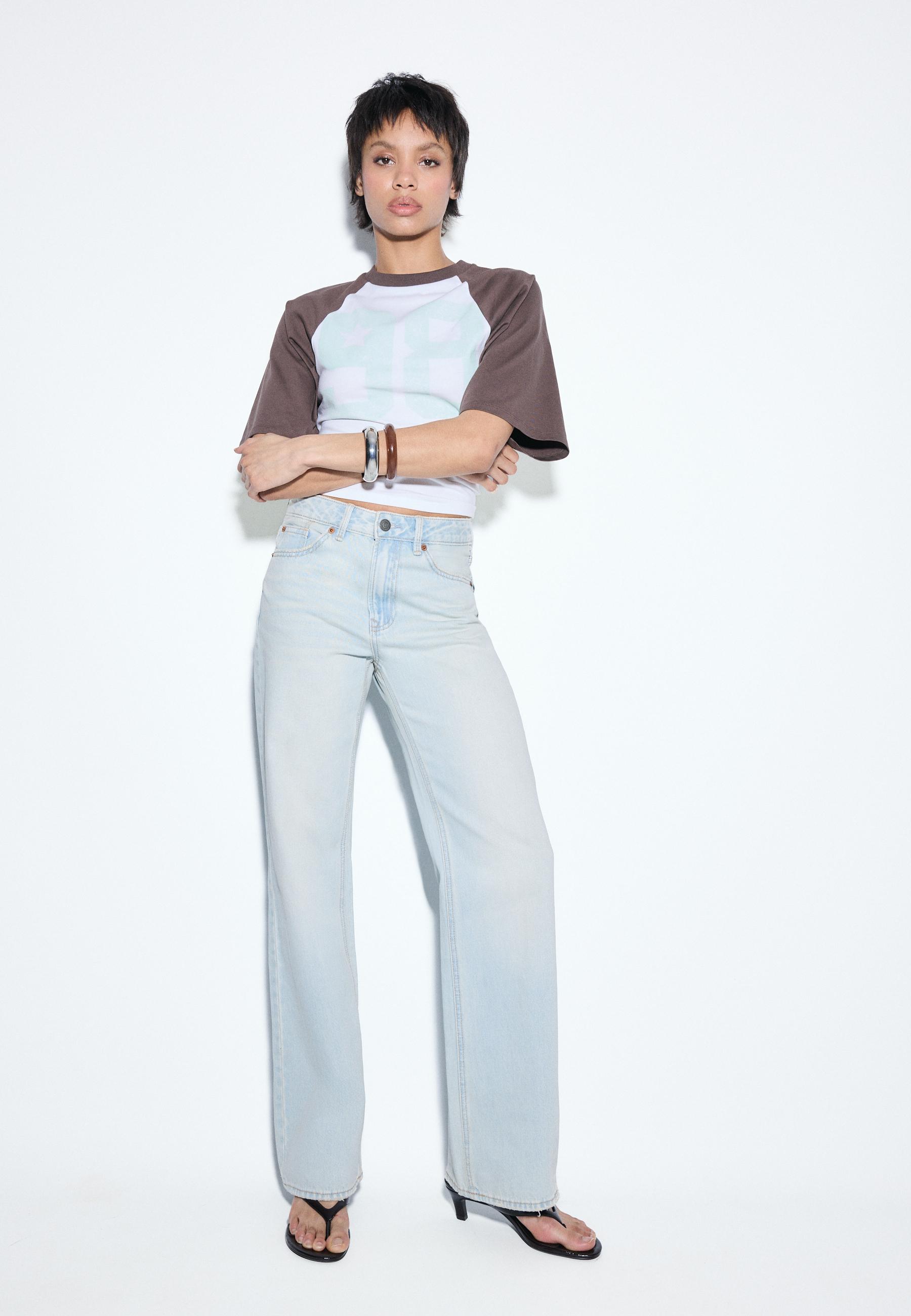 D92 straight fit geniş paça jean