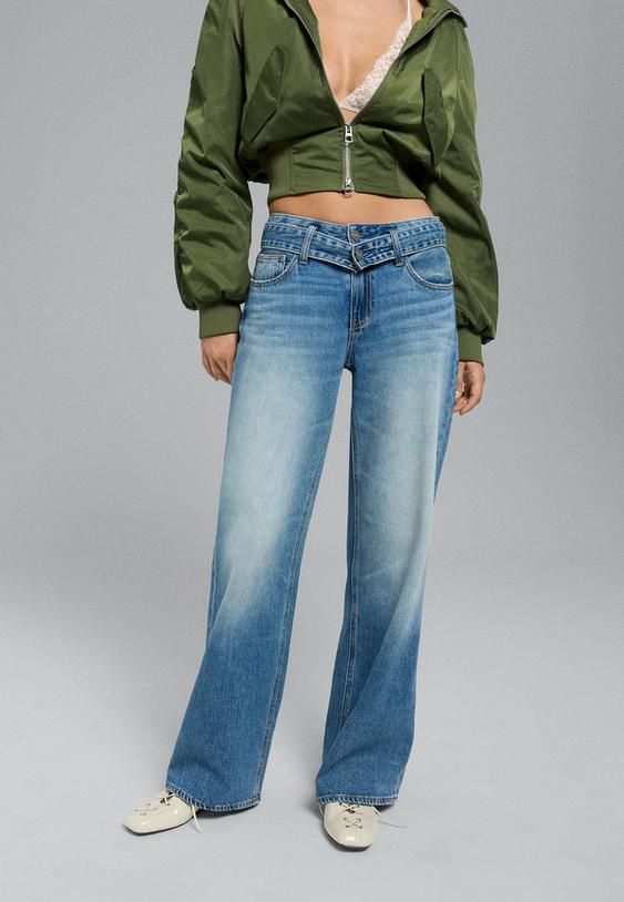 doublewaist wideleg jeans