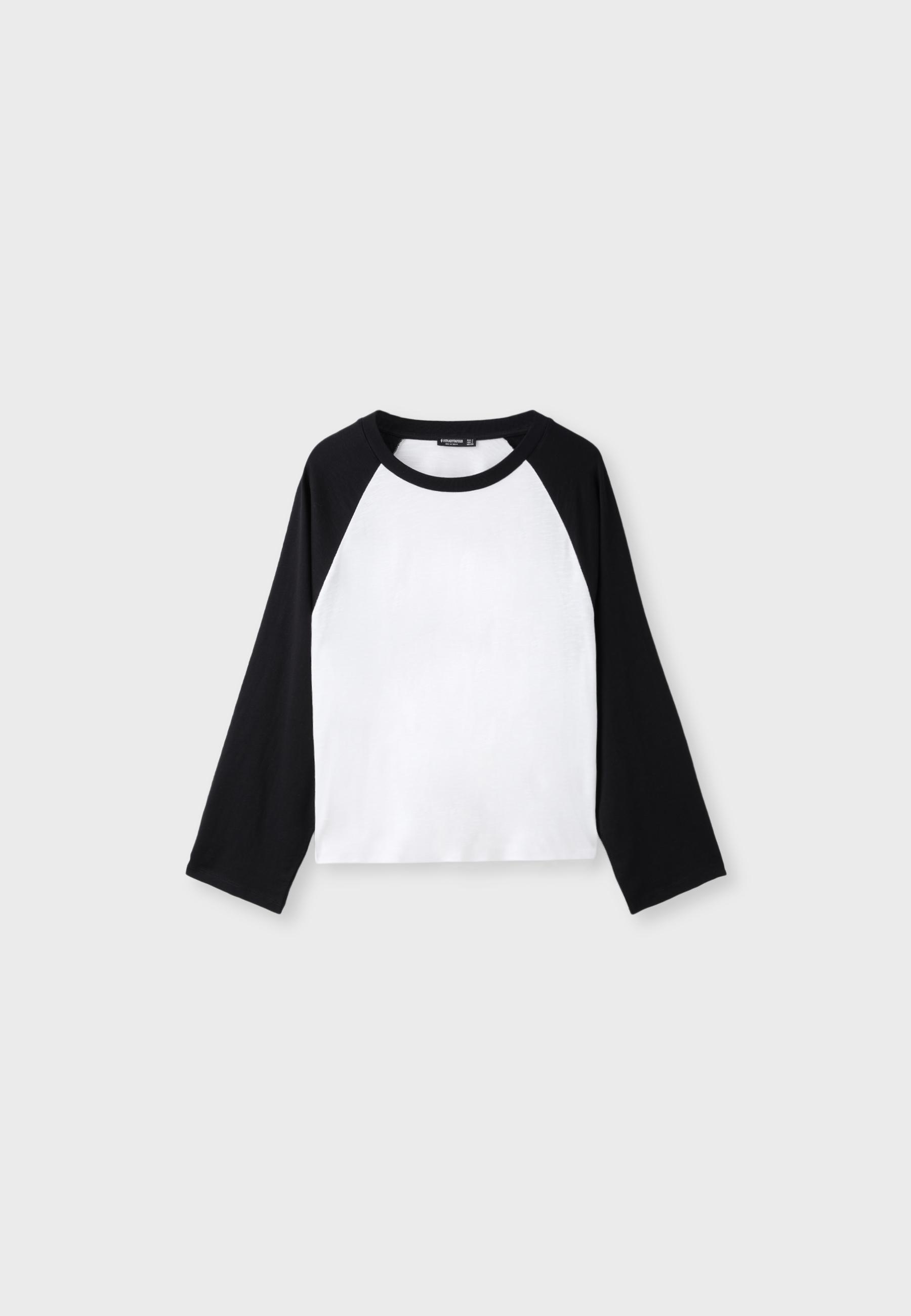 Oversize baseball T-shirt — Black