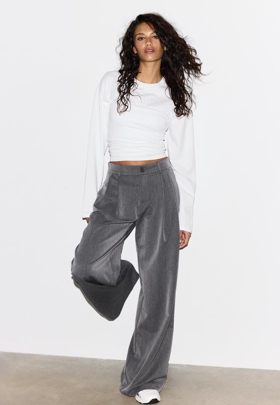 camiseta manga lrga frunce