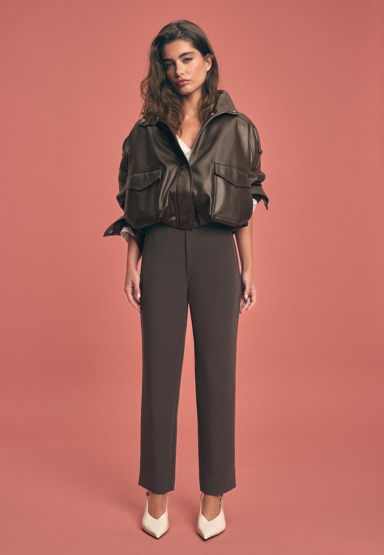Darted smart trousers — Brown