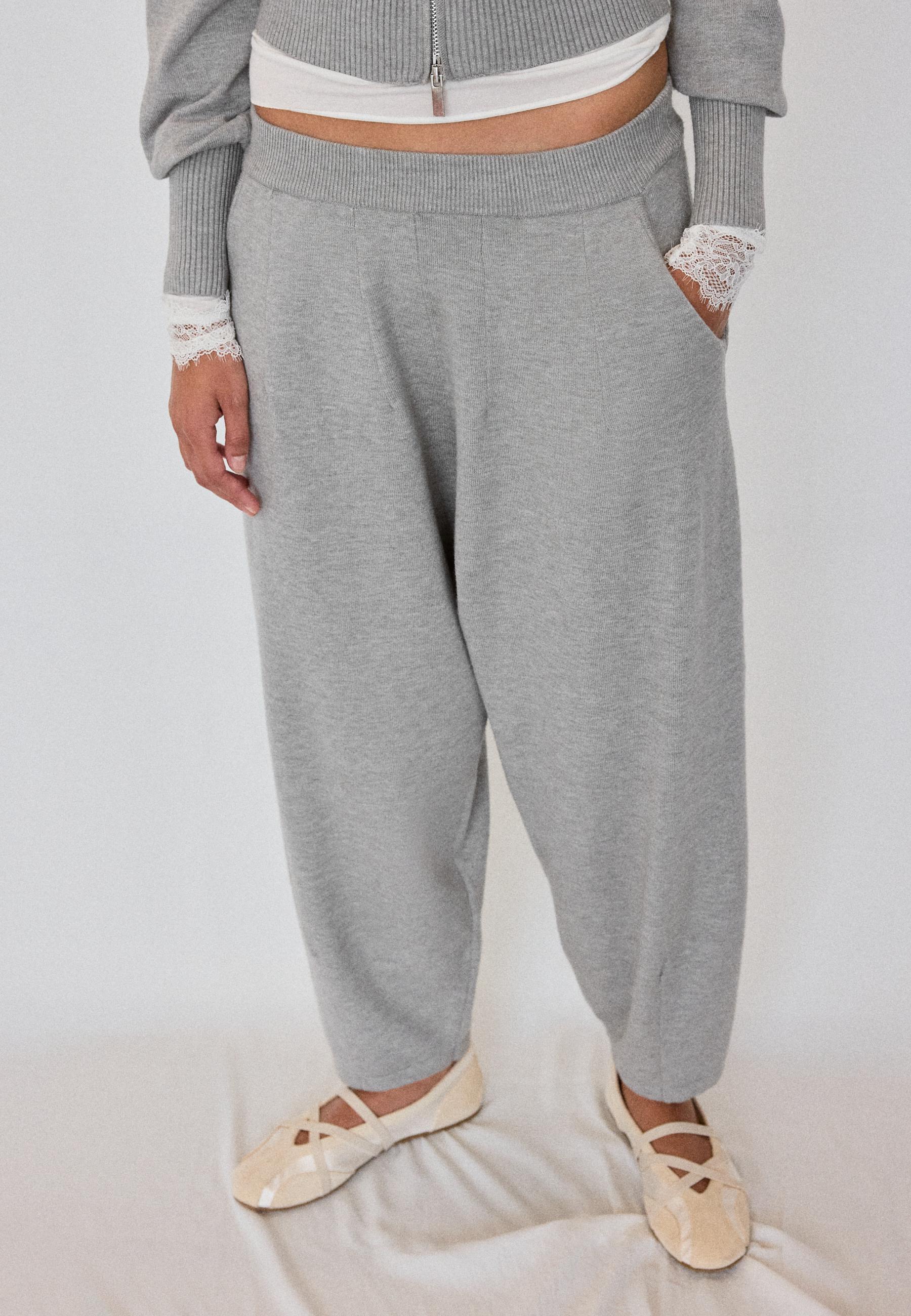 Stradivarius Triko barrel pantolon görsel 4