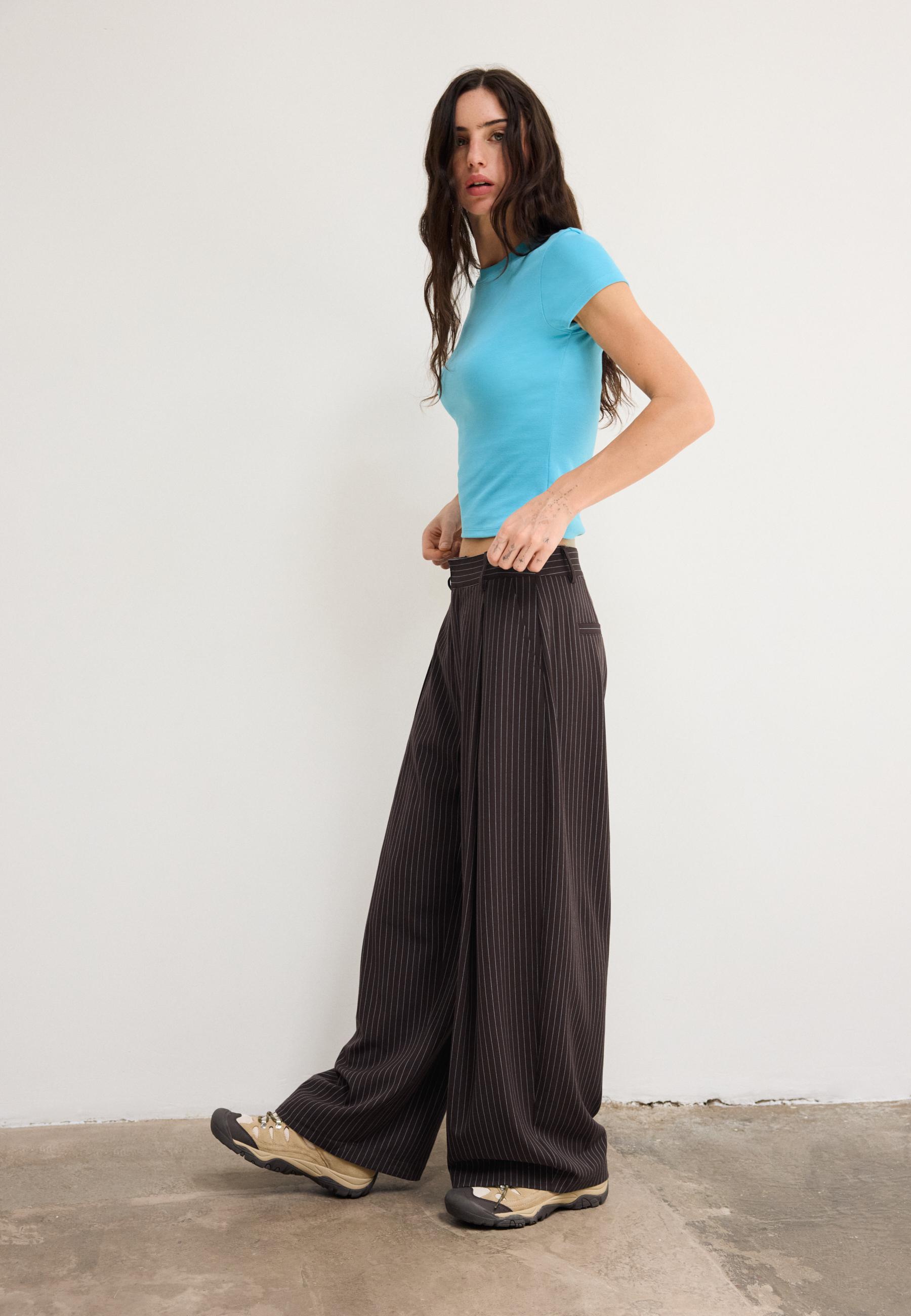 Barrel smart trousers — Brown