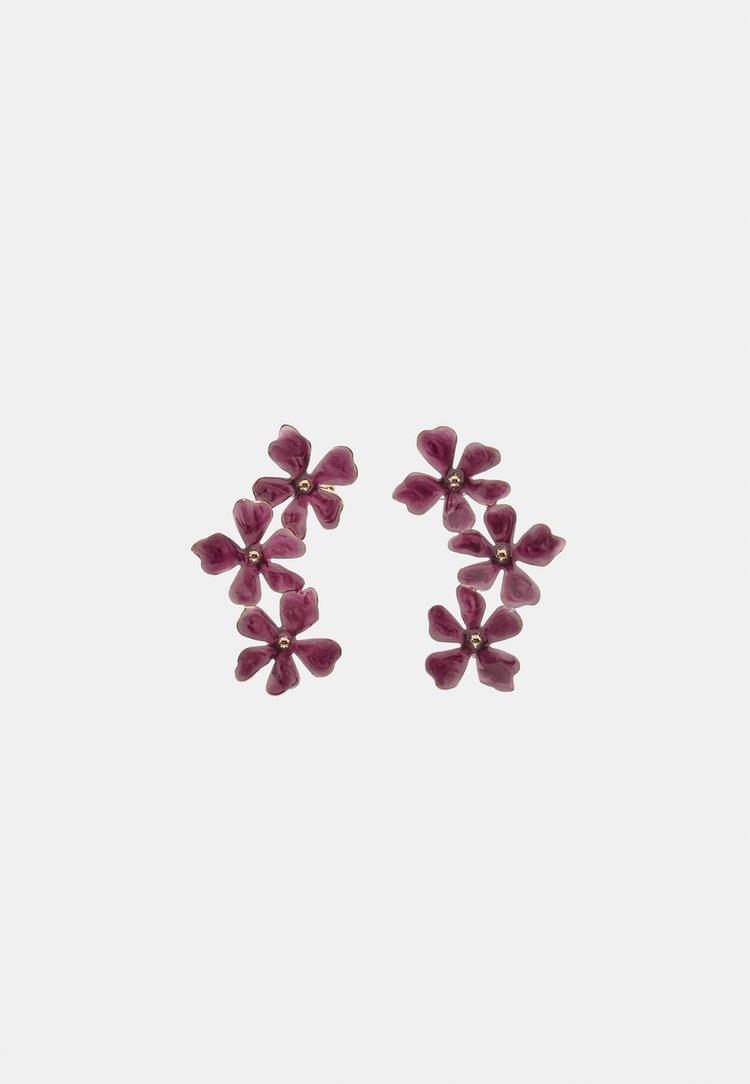 Stradivarius Blommiga Earcuffs Os