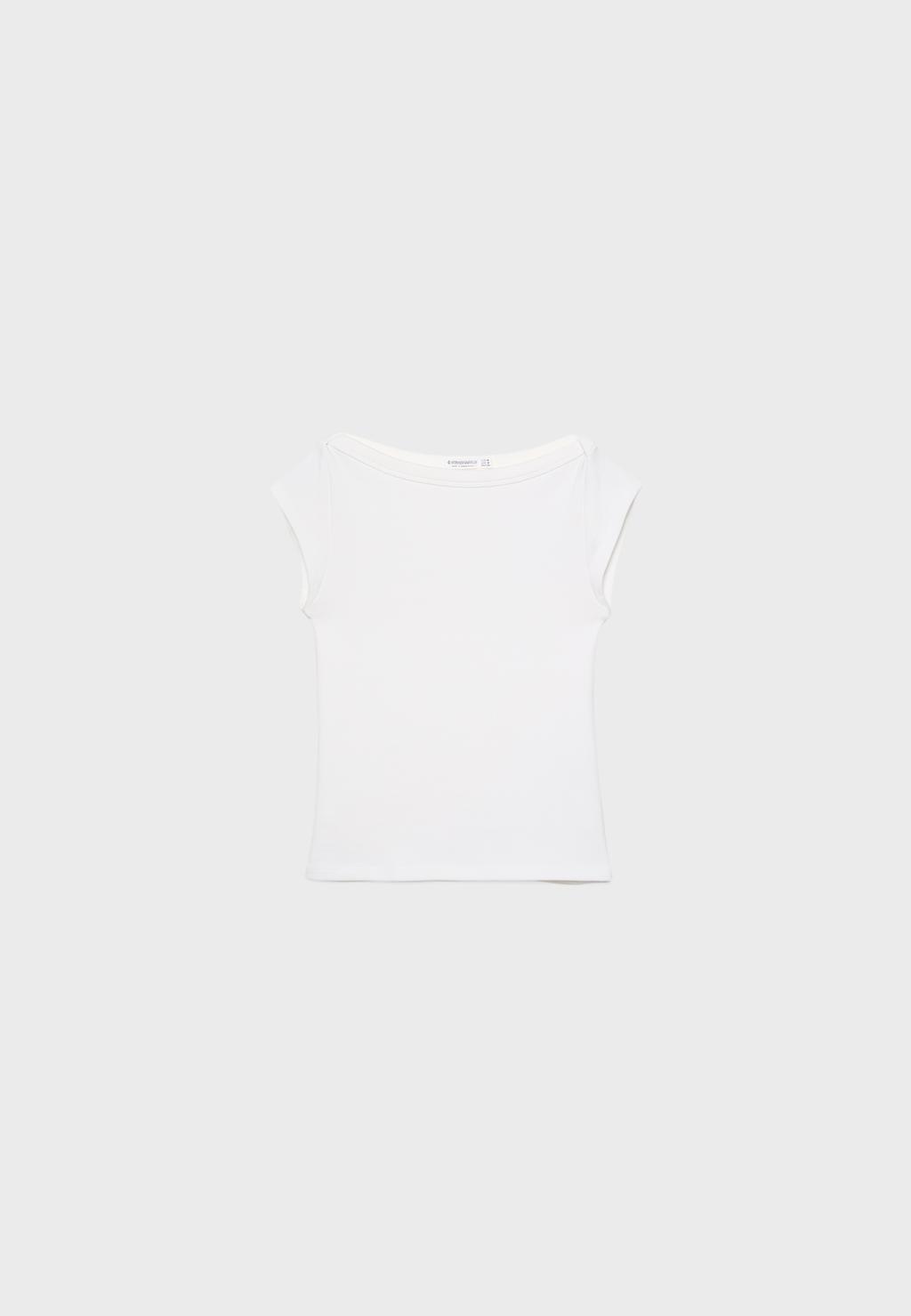 Basic-Shirt mit Bateau-Ausschnitt