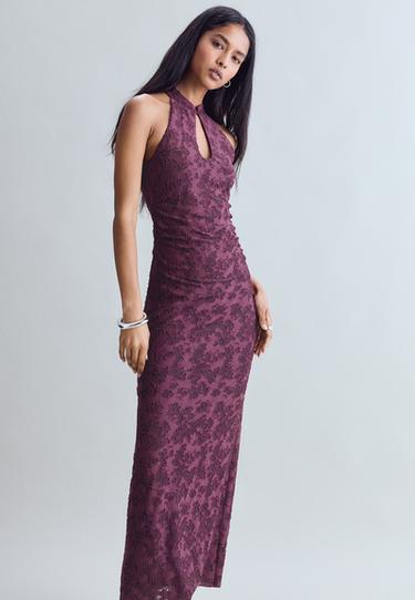 Jacquard midi dress — Purple 3