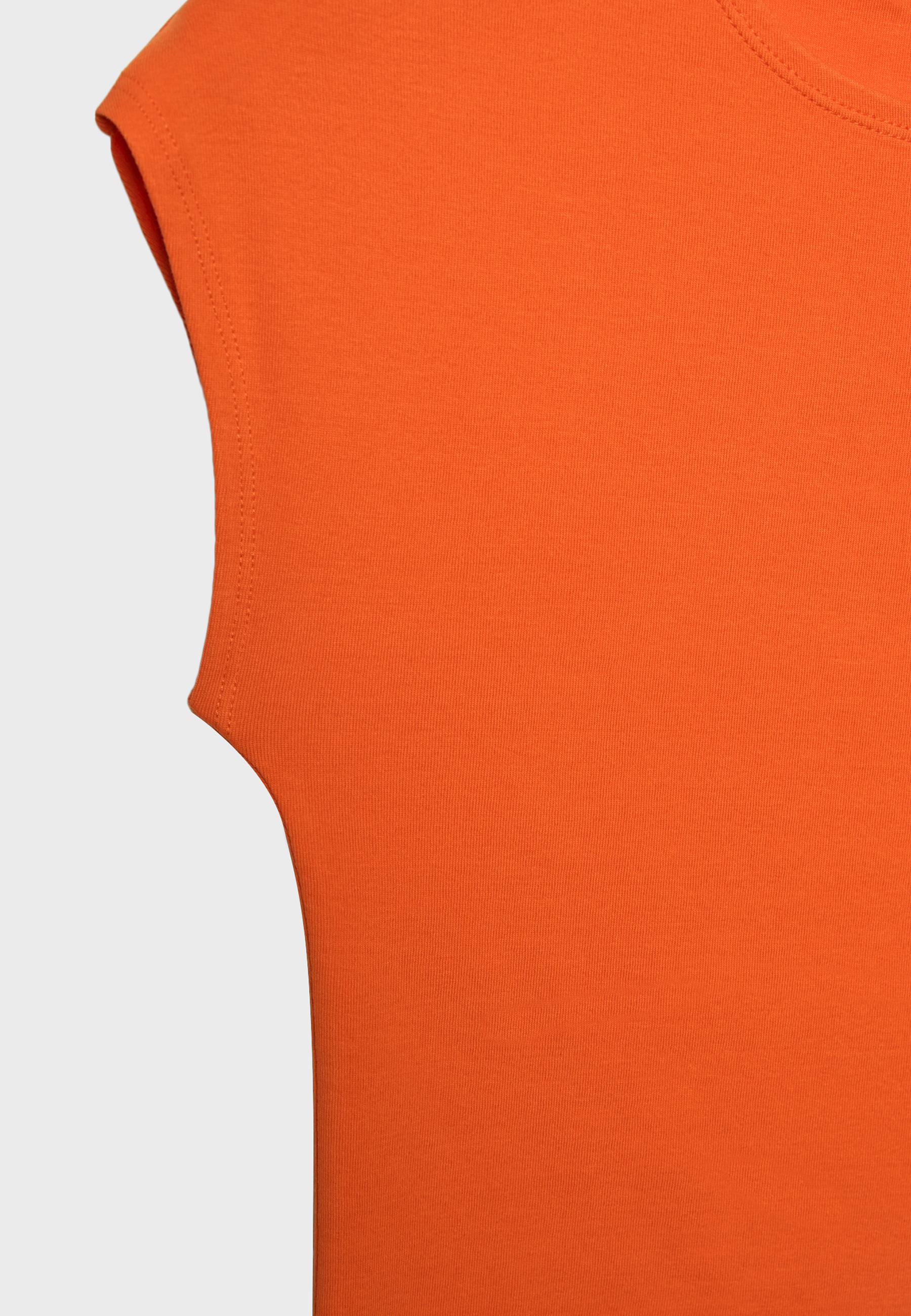 Cap sleeve cropped T-shirt — Orange