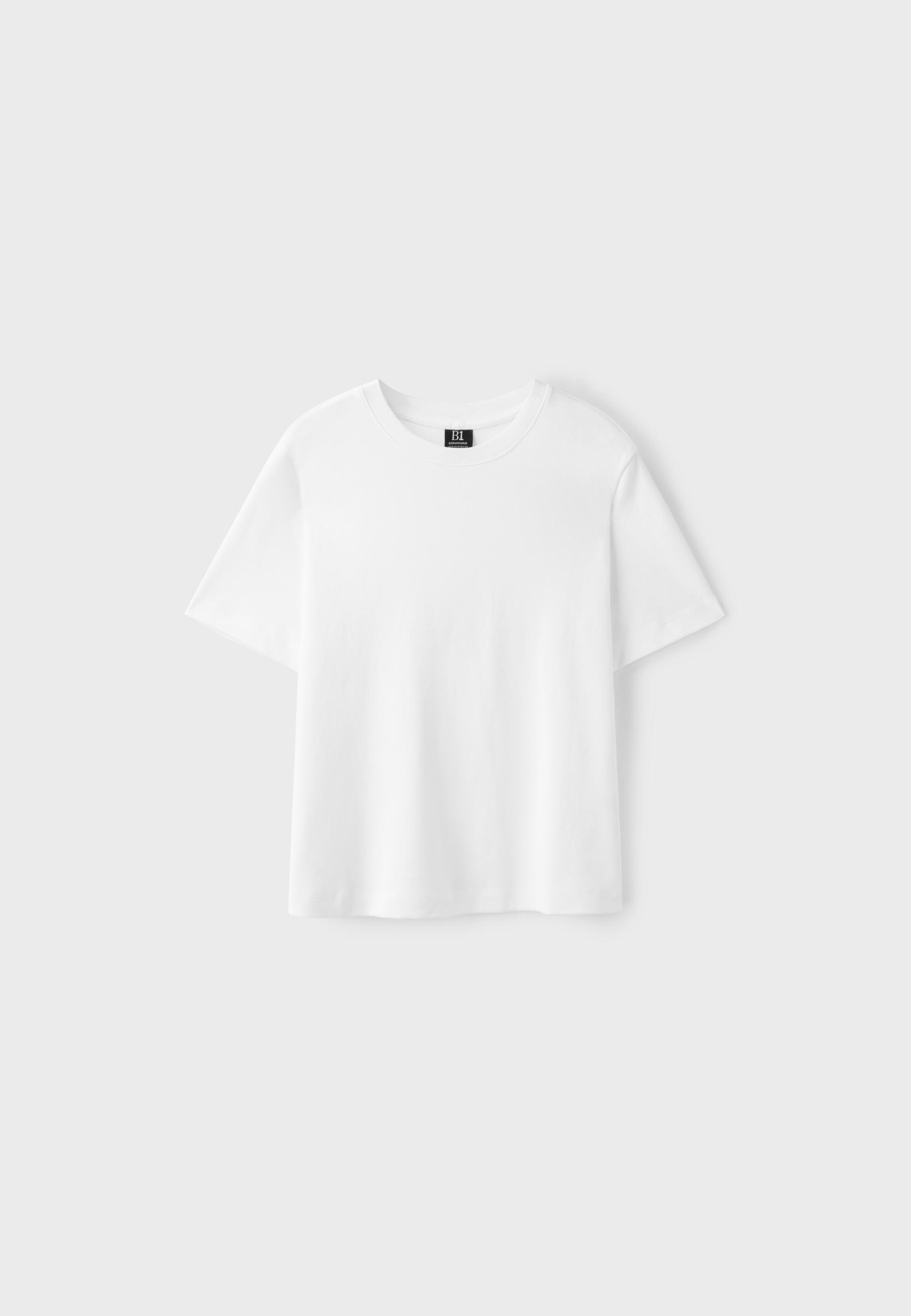 Stradivarius B01 Basic regular fit kalın t-shirt görsel 8