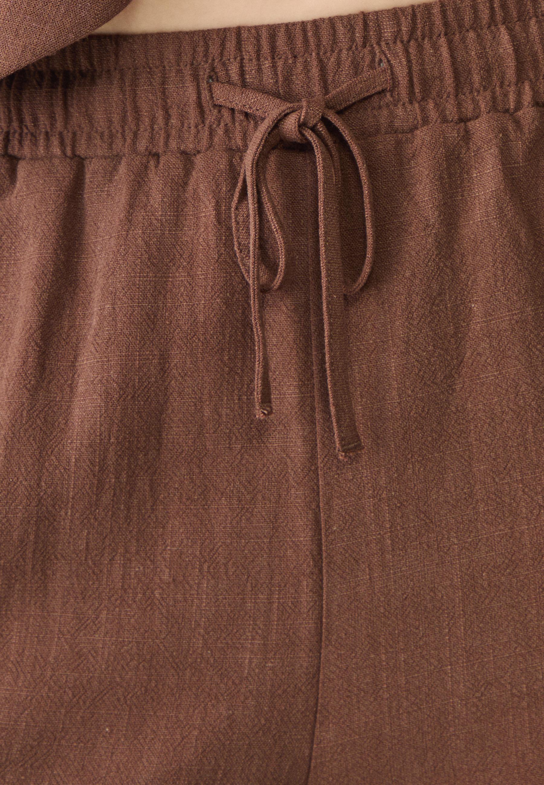 Keten Karışımlı Culotte Pantolon - Görsel 3