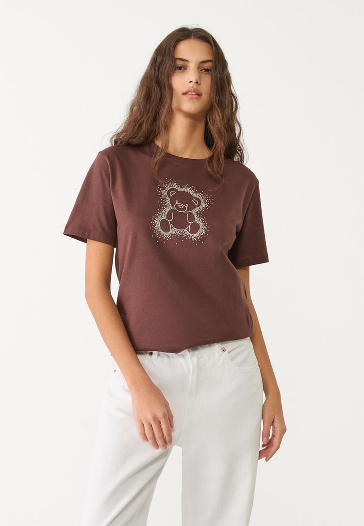 camiseta oso brillos