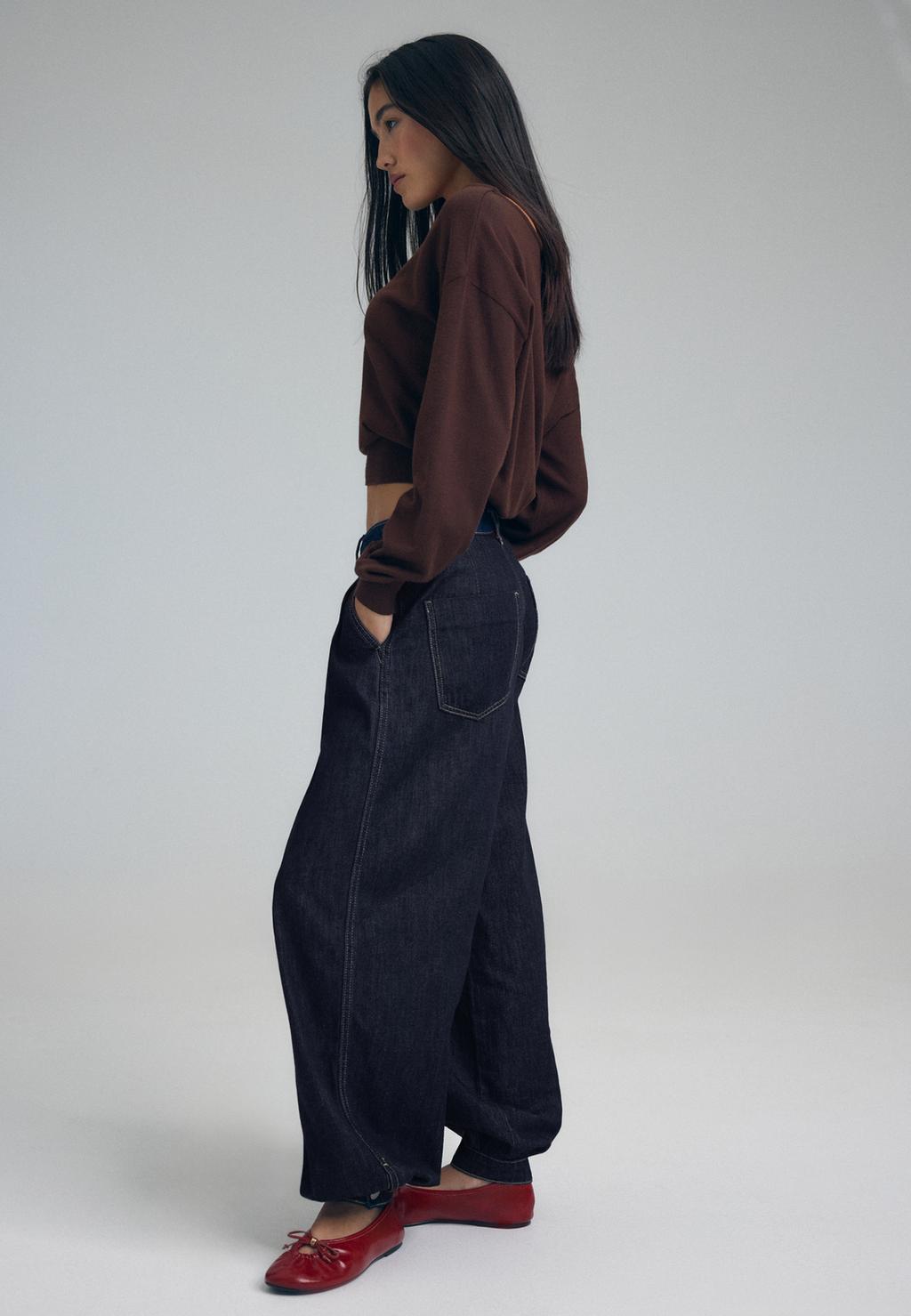 Jeans Med Ballongärm